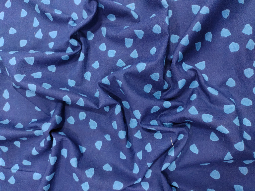 Navy with blue colour cotton Screen Print