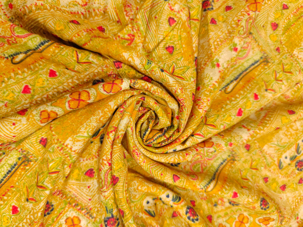Mustard with all over print