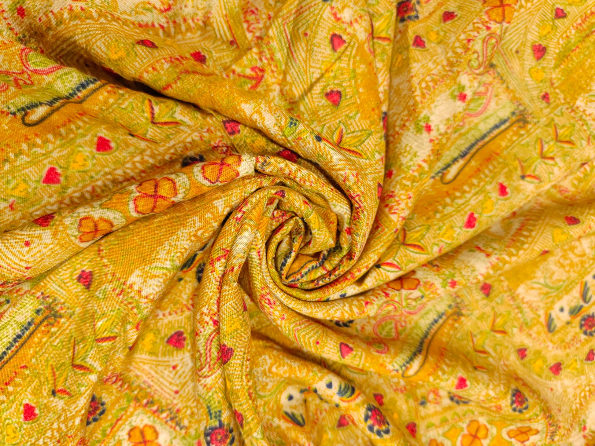 Mustard with all over print