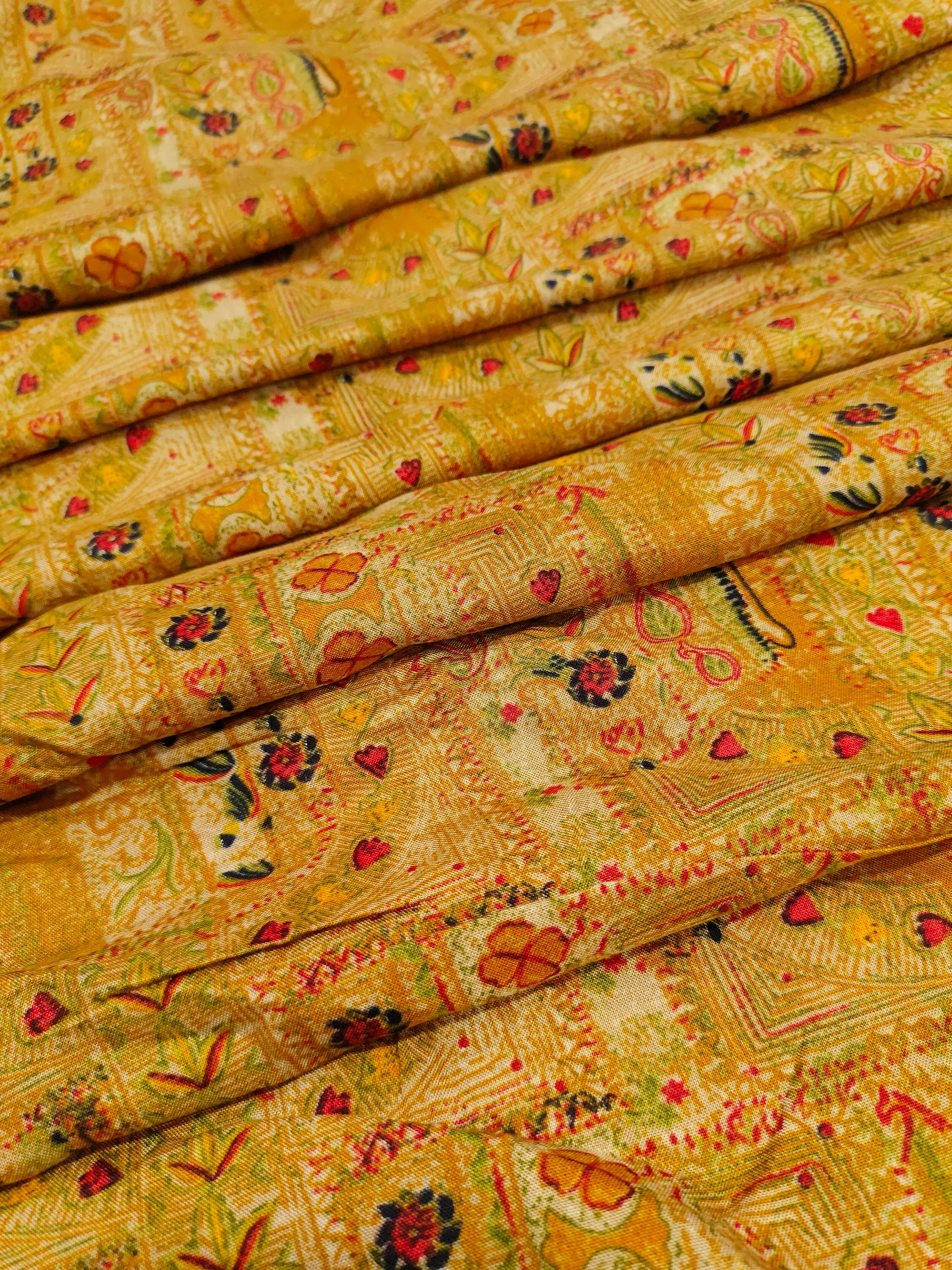 Mustard with all over print