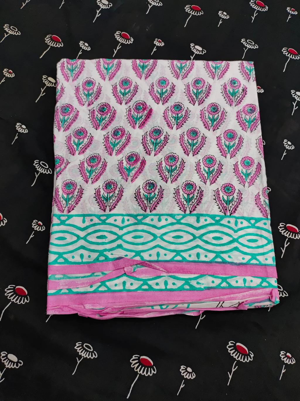 Mul cotton jaipur handblock printed saree
