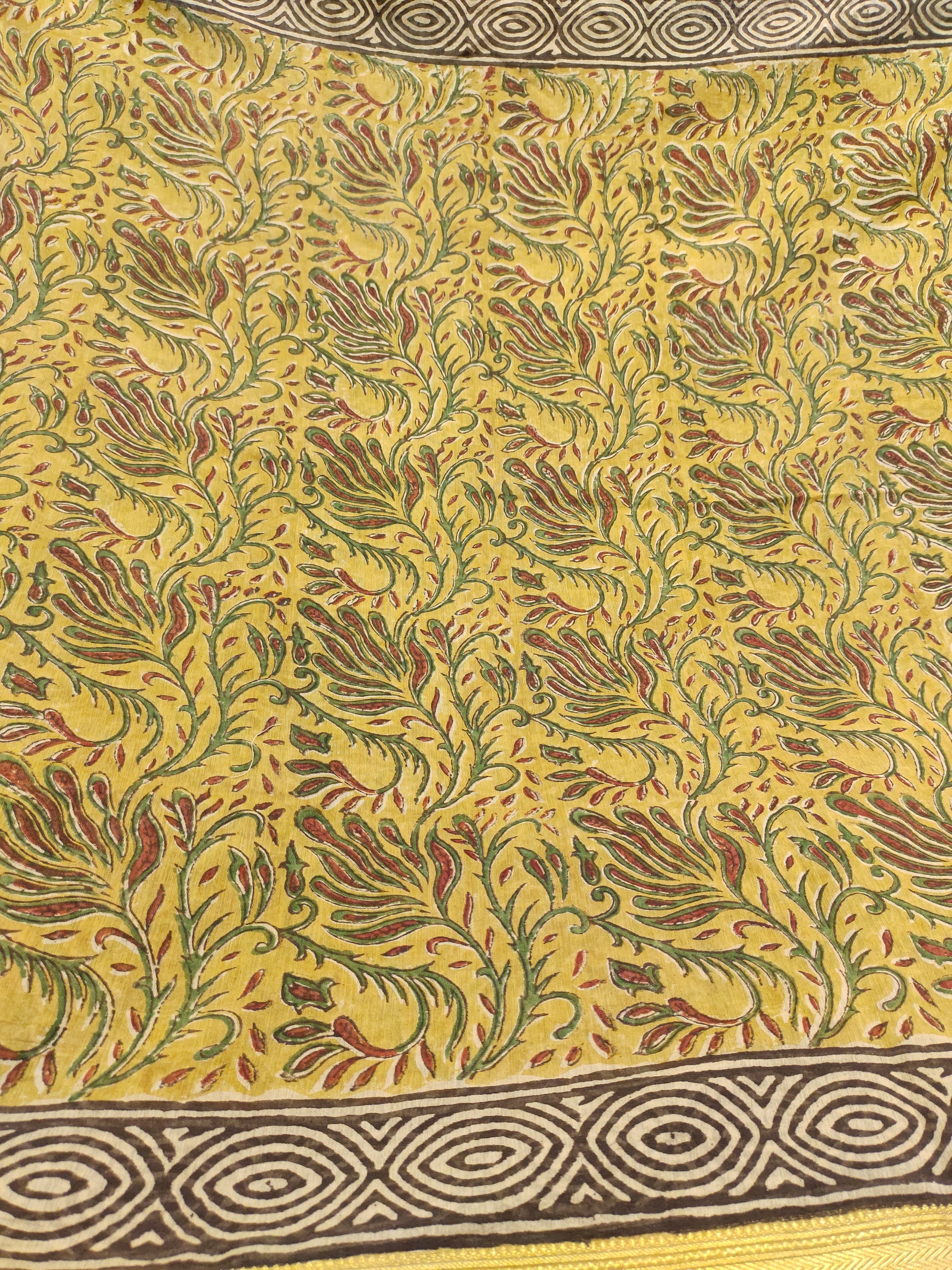Semi maheshwari silk in bagru print