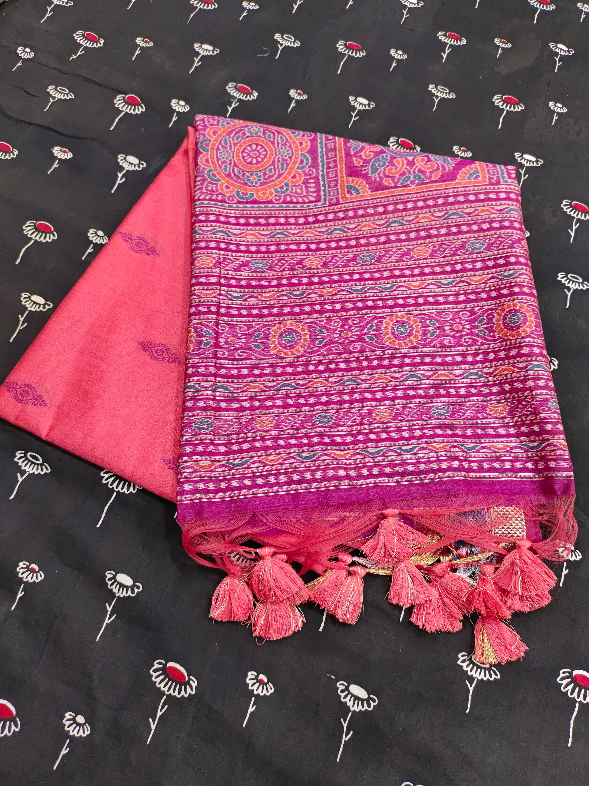 Tulsi silk saree in ikkat