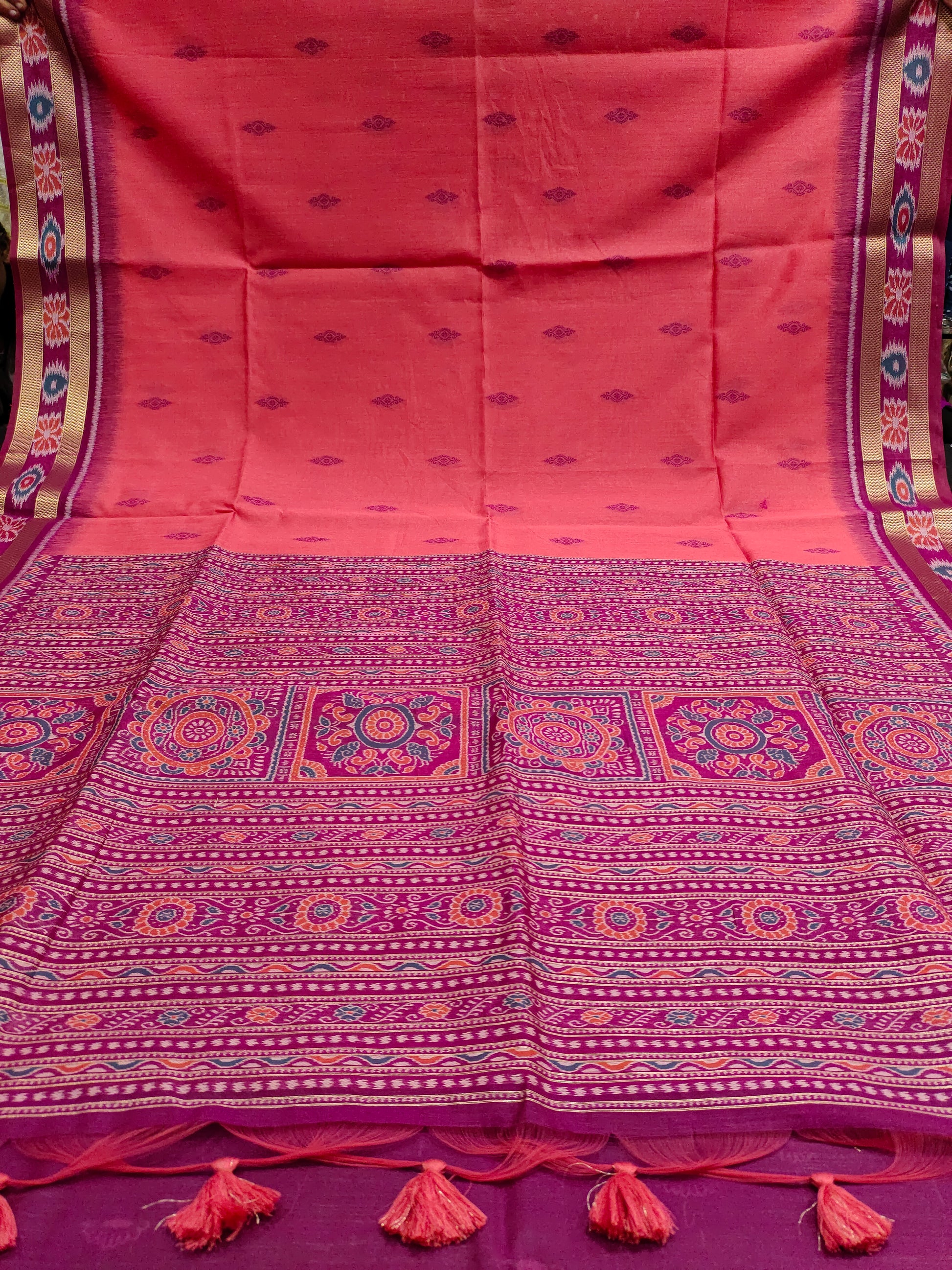 Tulsi silk saree in ikkat