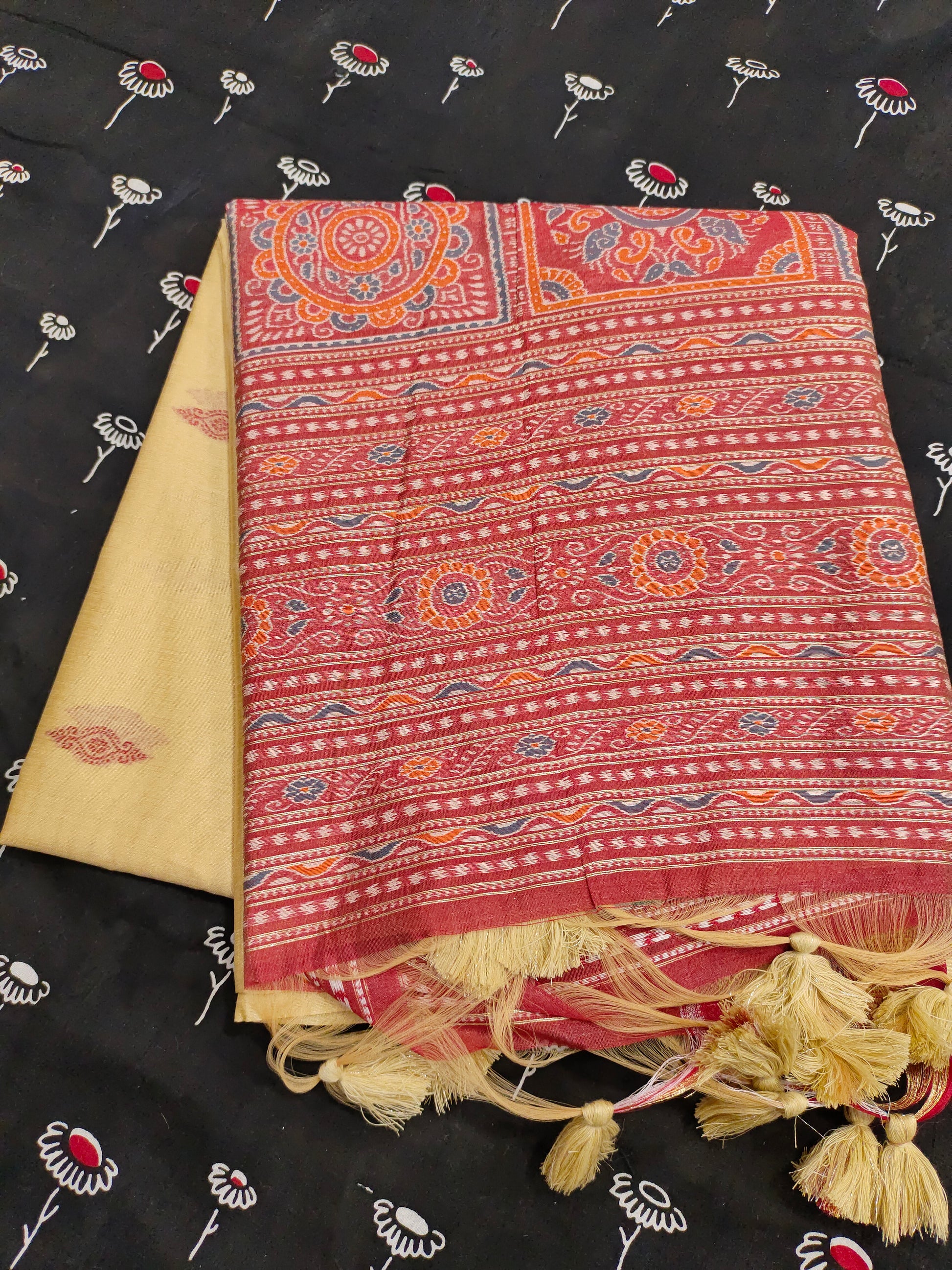 Tulsi silk saree in ikkat