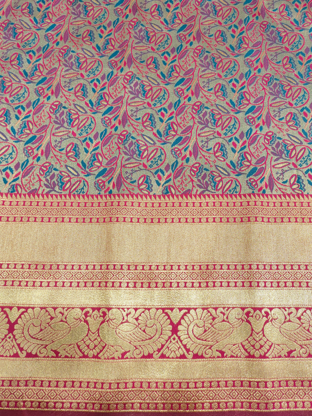 Takwise blue Rani gold brocade