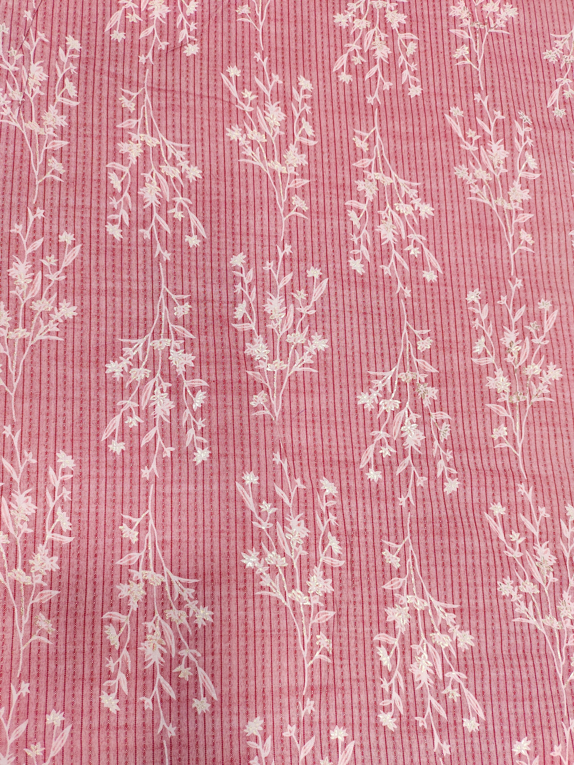 Pink Jeevan Rekha slub foil
