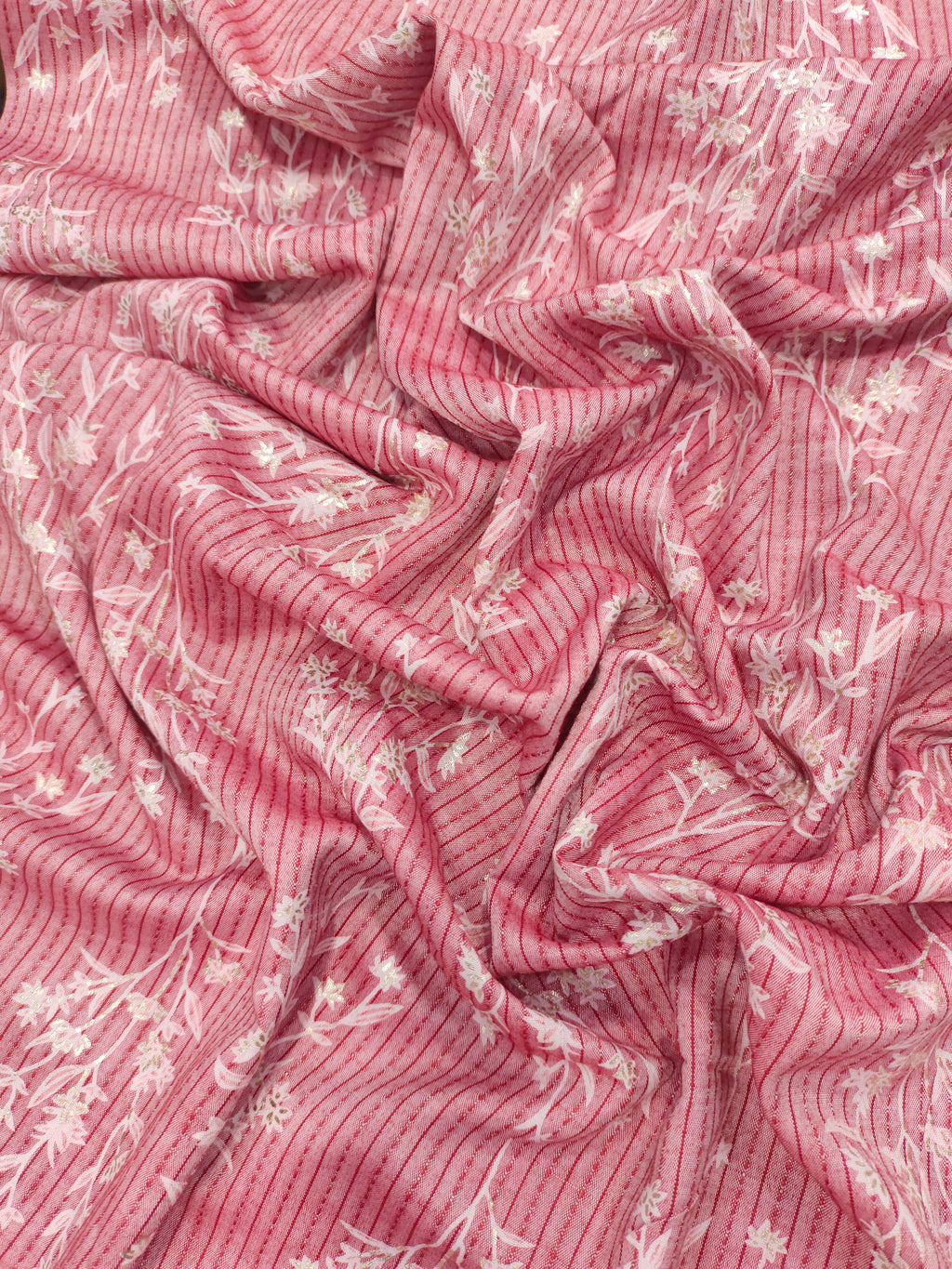 Pink Jeevan Rekha slub foil