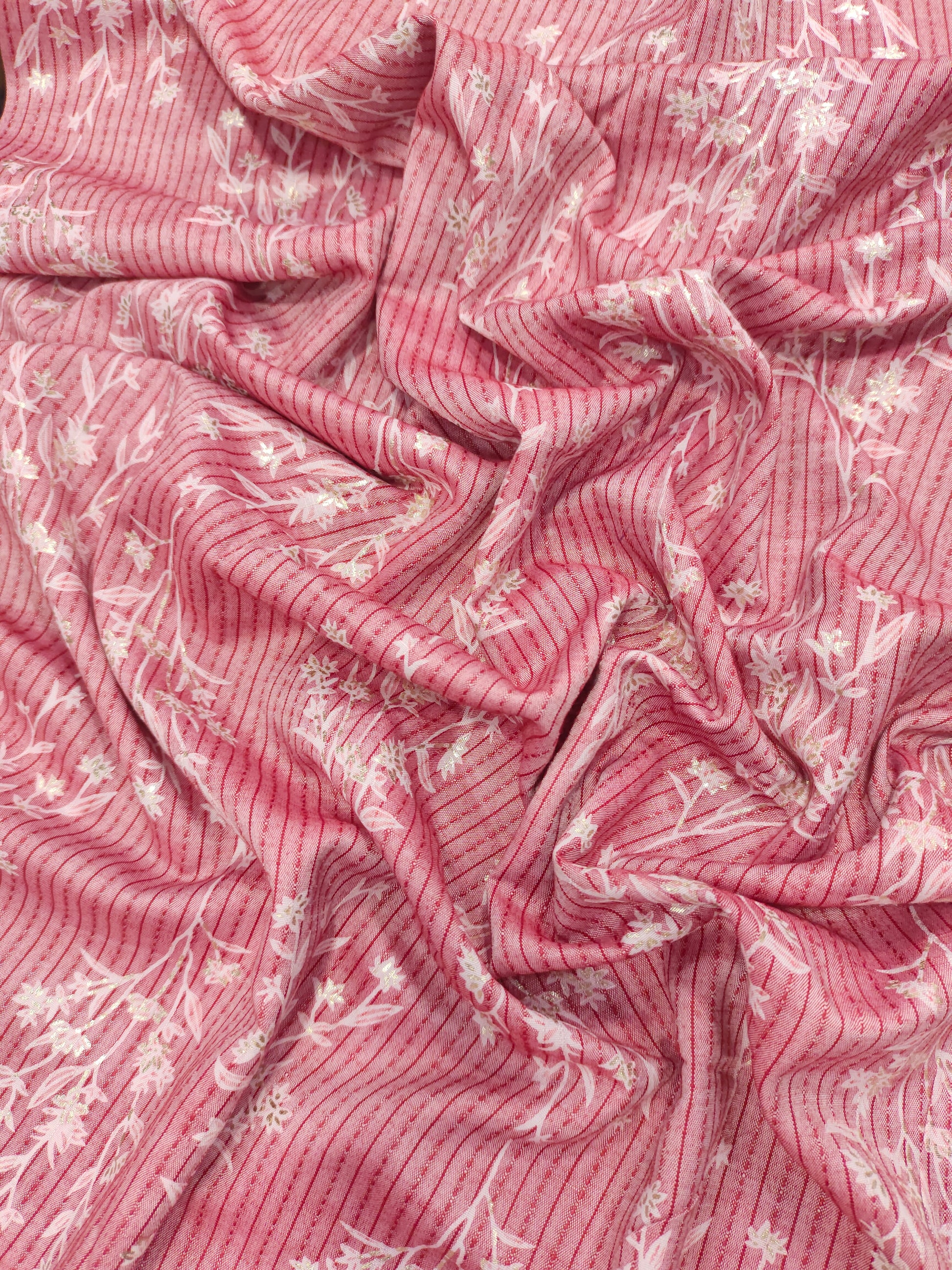 Pink Jeevan Rekha slub foil