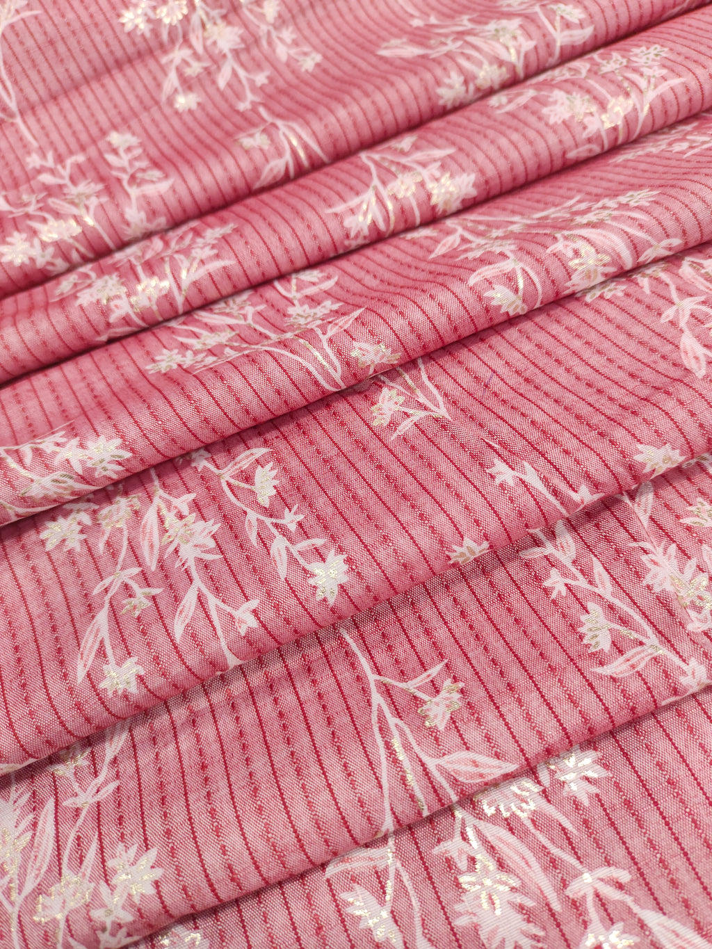 Pink Jeevan Rekha slub foil