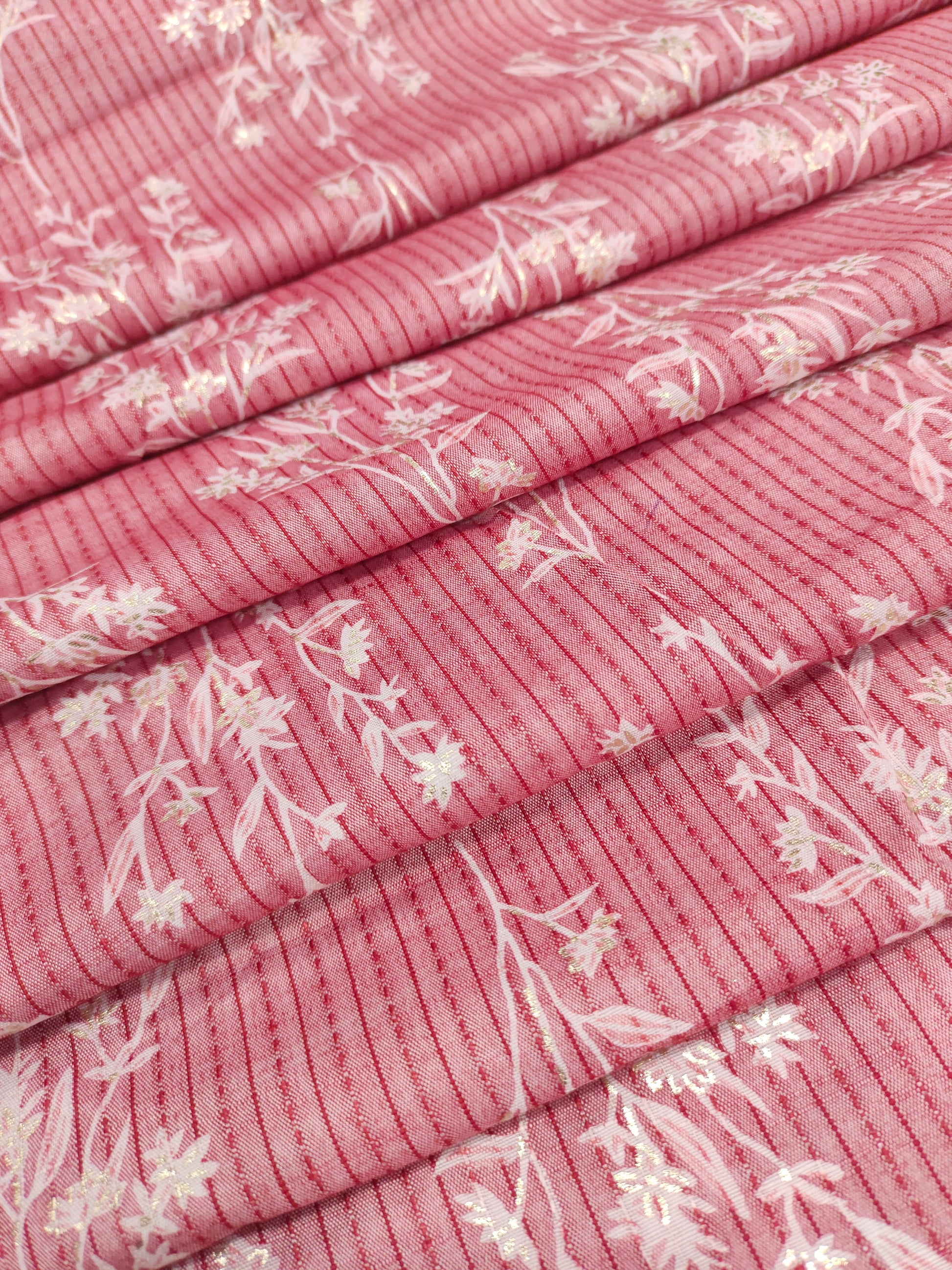 Pink Jeevan Rekha slub foil