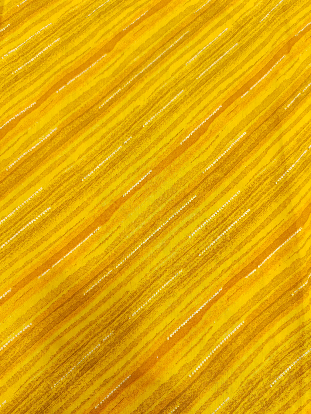 Yellow with mustard modal chanderi Anya foil print