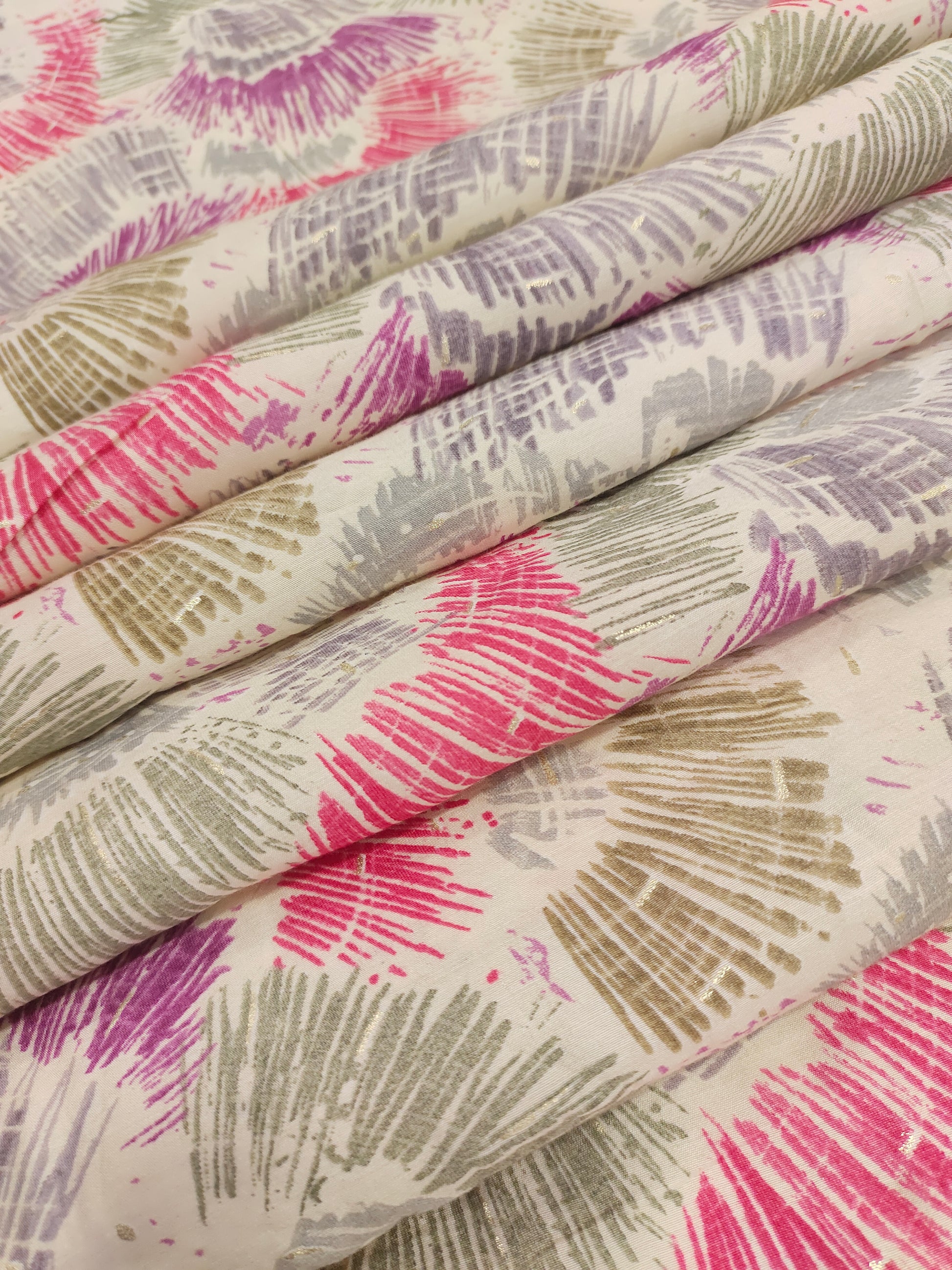 Modal chanderi Anya foile print