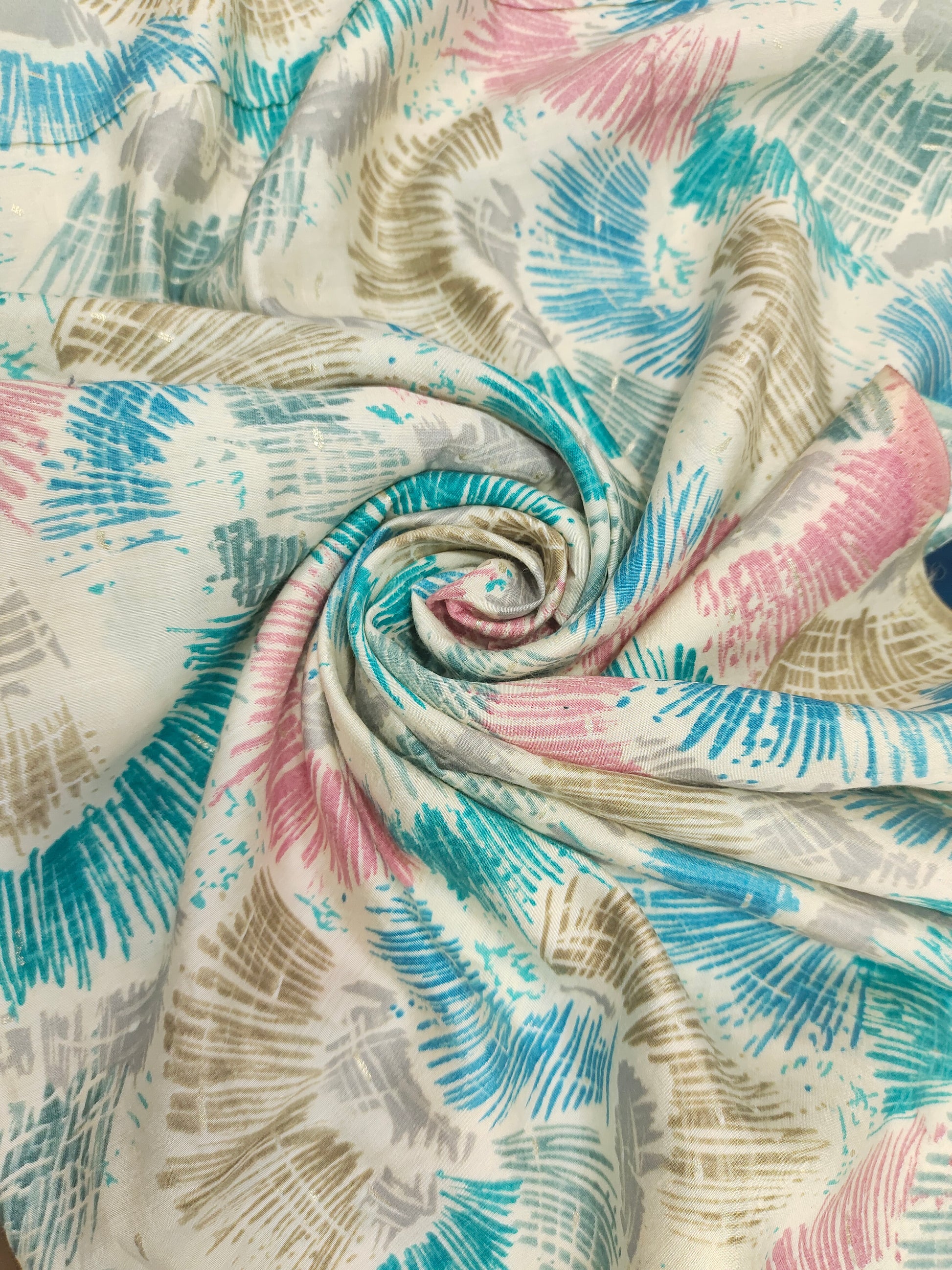 Modal chanderi Anya foile print