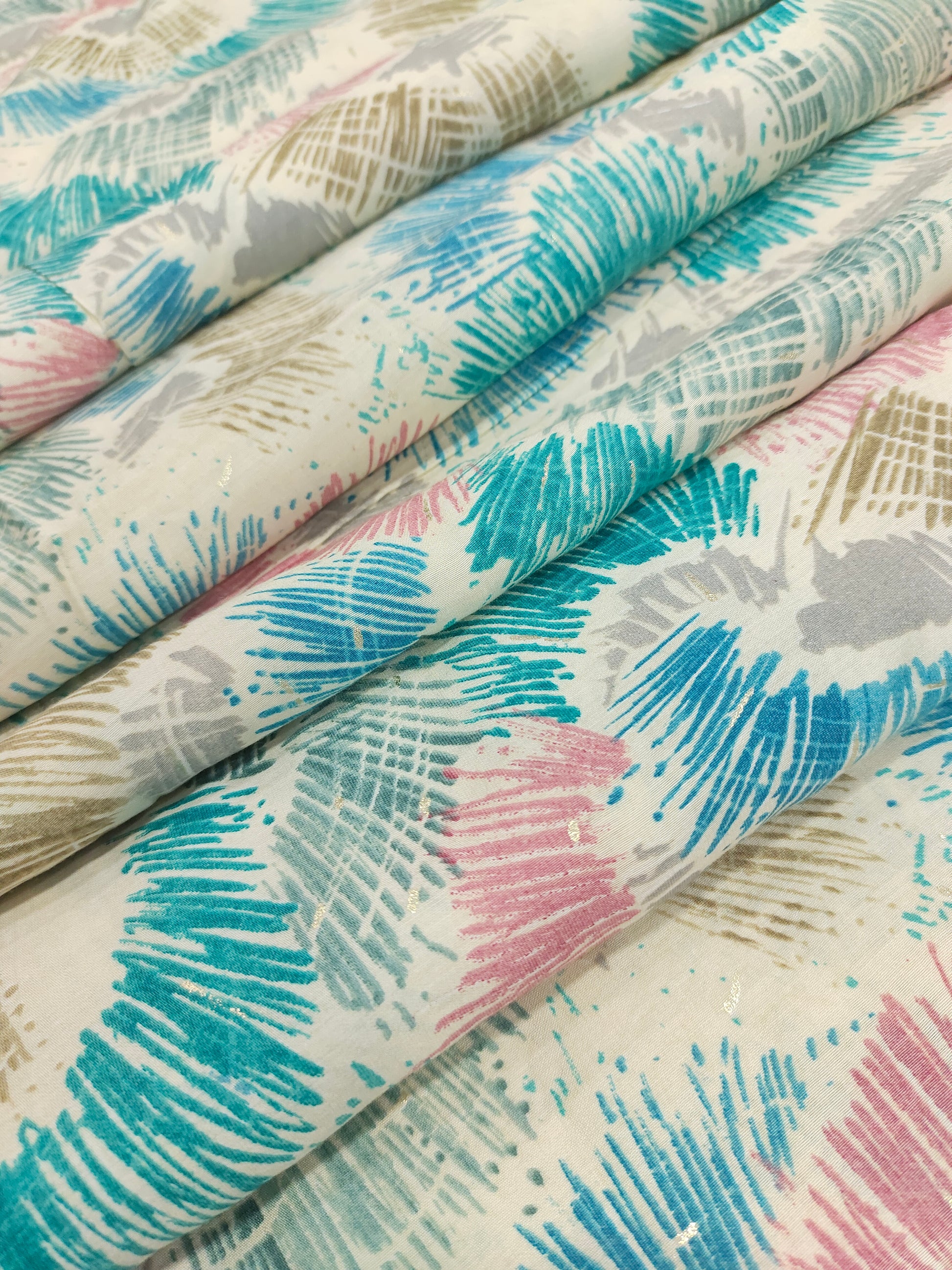 Modal chanderi Anya foile print