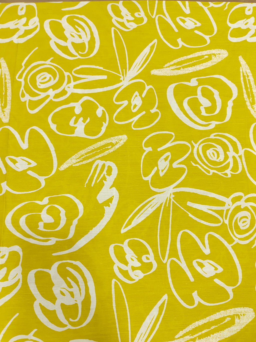 Banana cotton discharge print yellow color