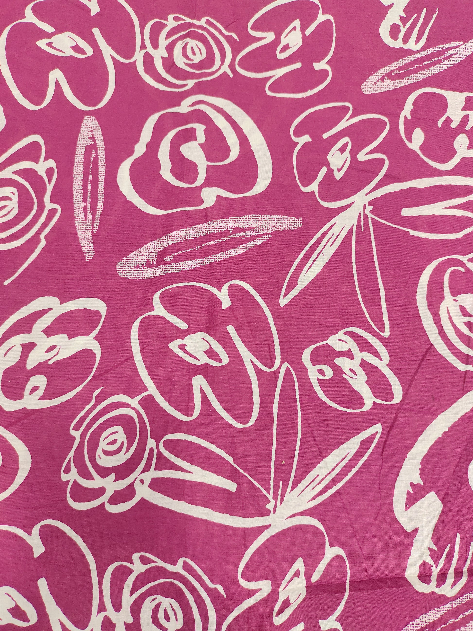 Banana cotton discharge print wine color