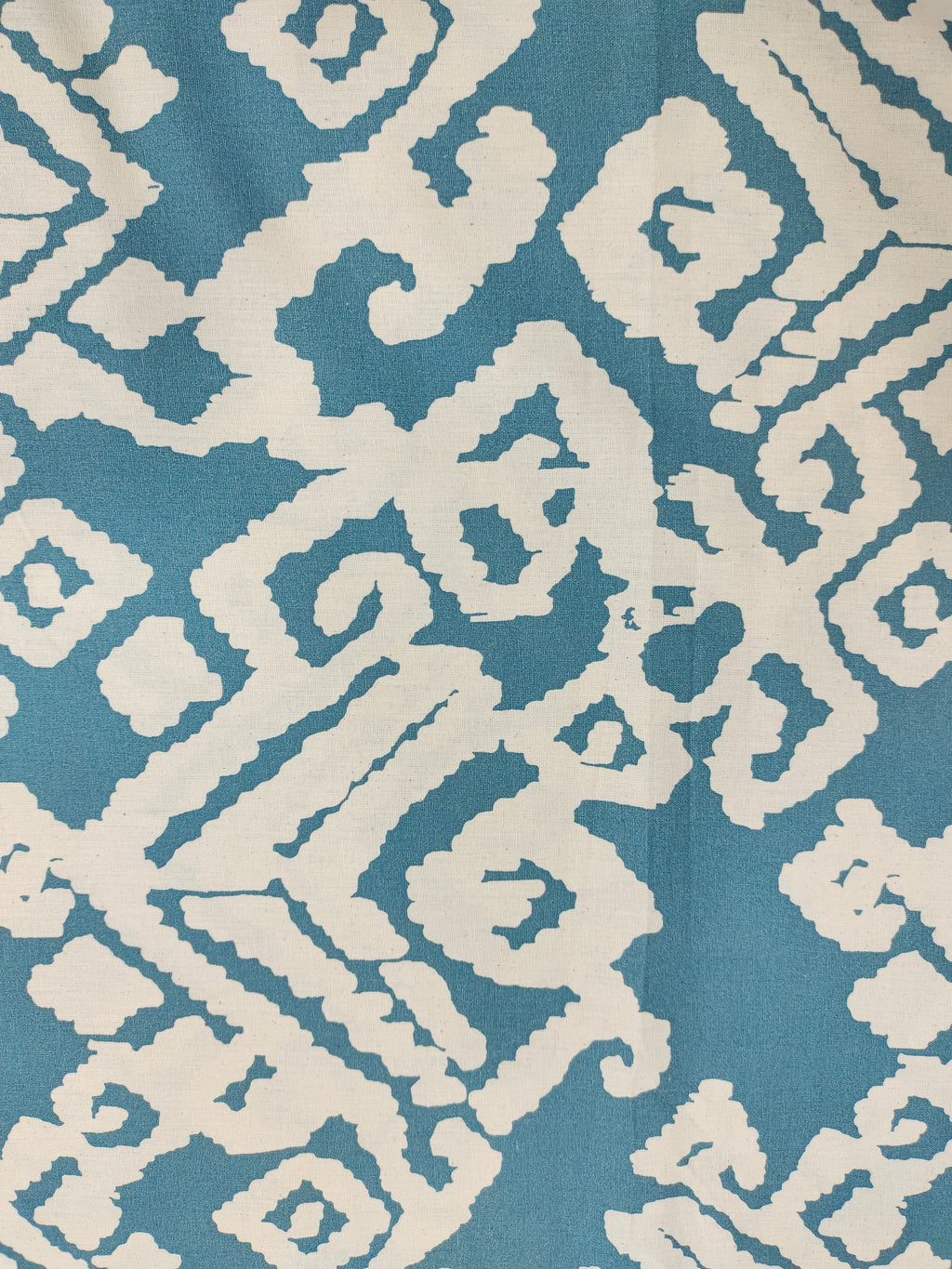 Cotton flex with blue & off white abstract print