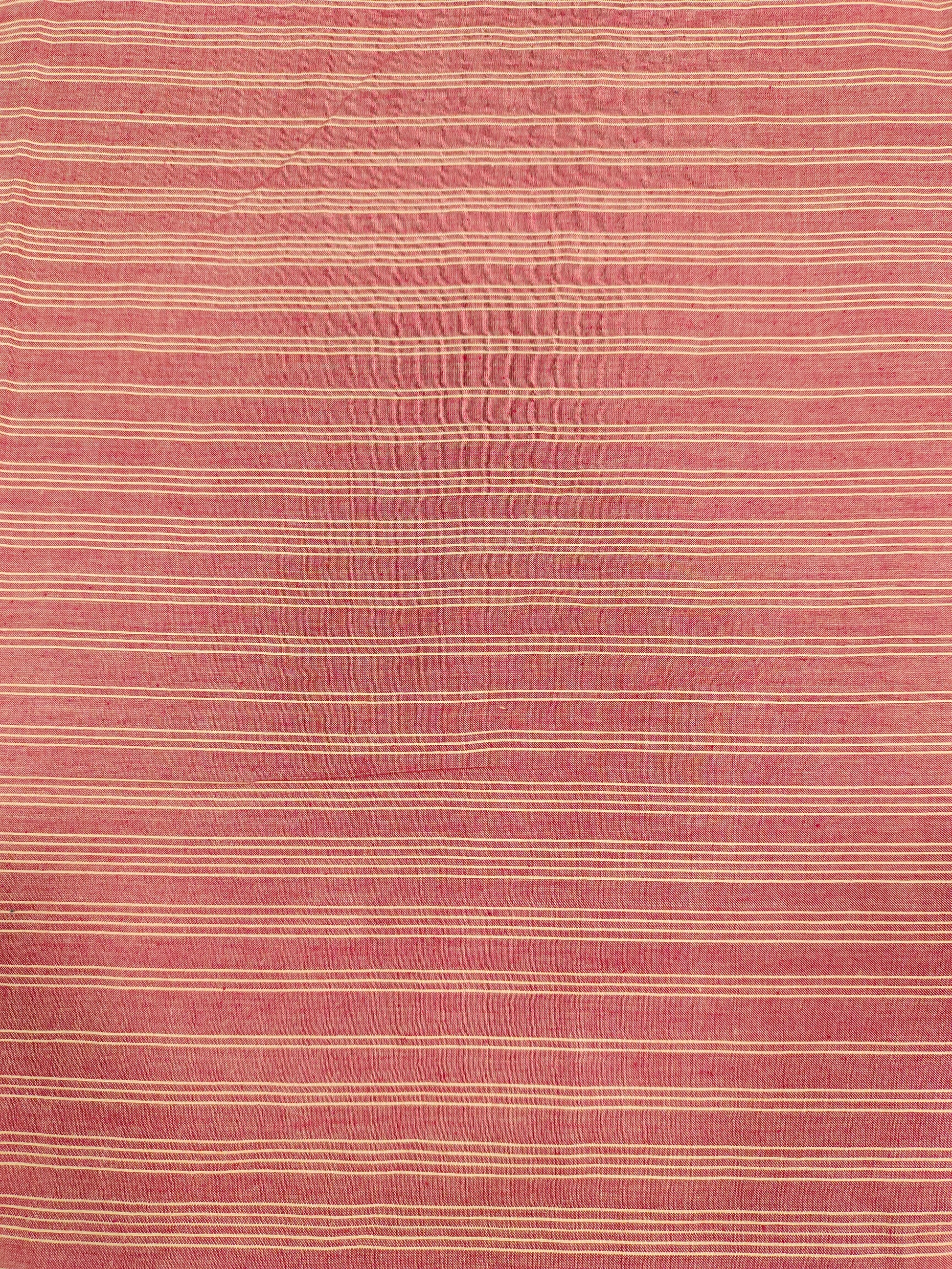 Tomato cotton dobby stripes
