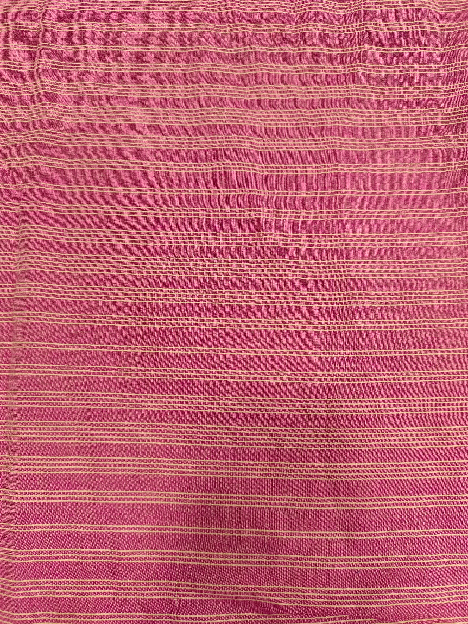 Pink cotton dobby stripes