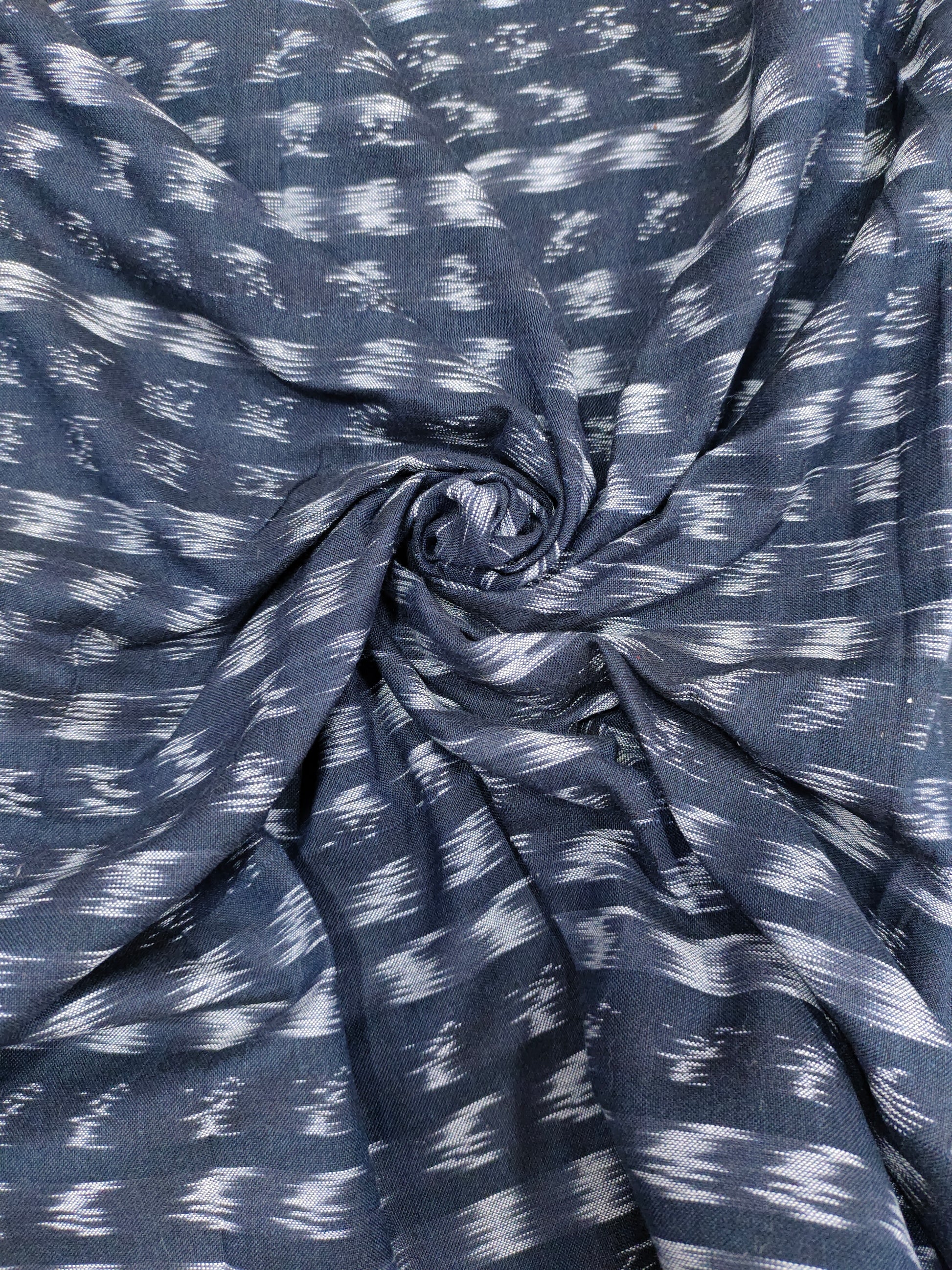 Black pure ikkat Azo free washfabric