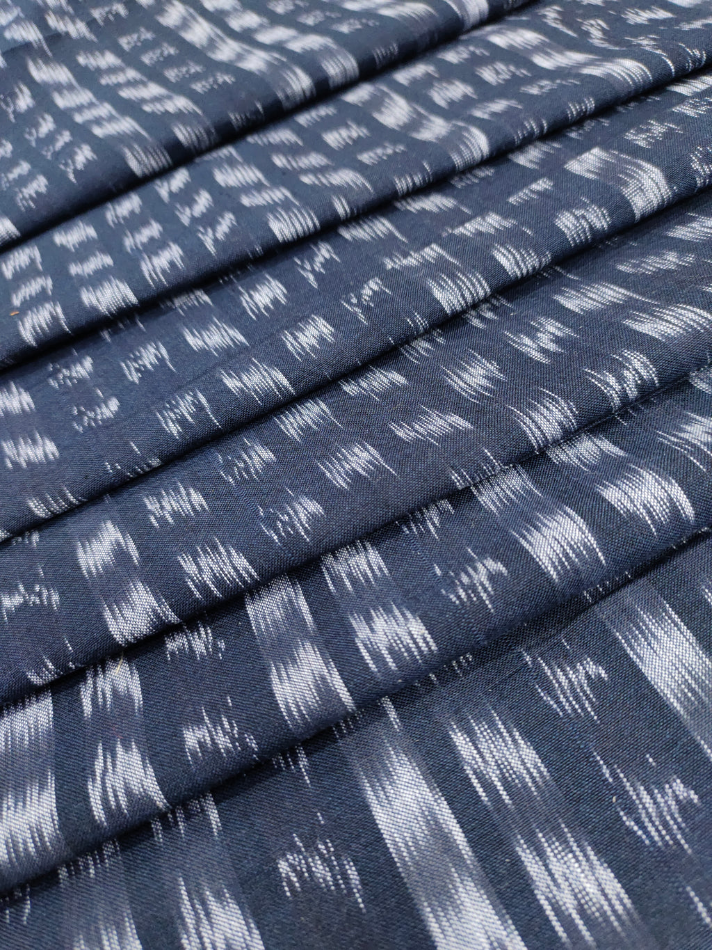 Black pure ikkat Azo free washfabric