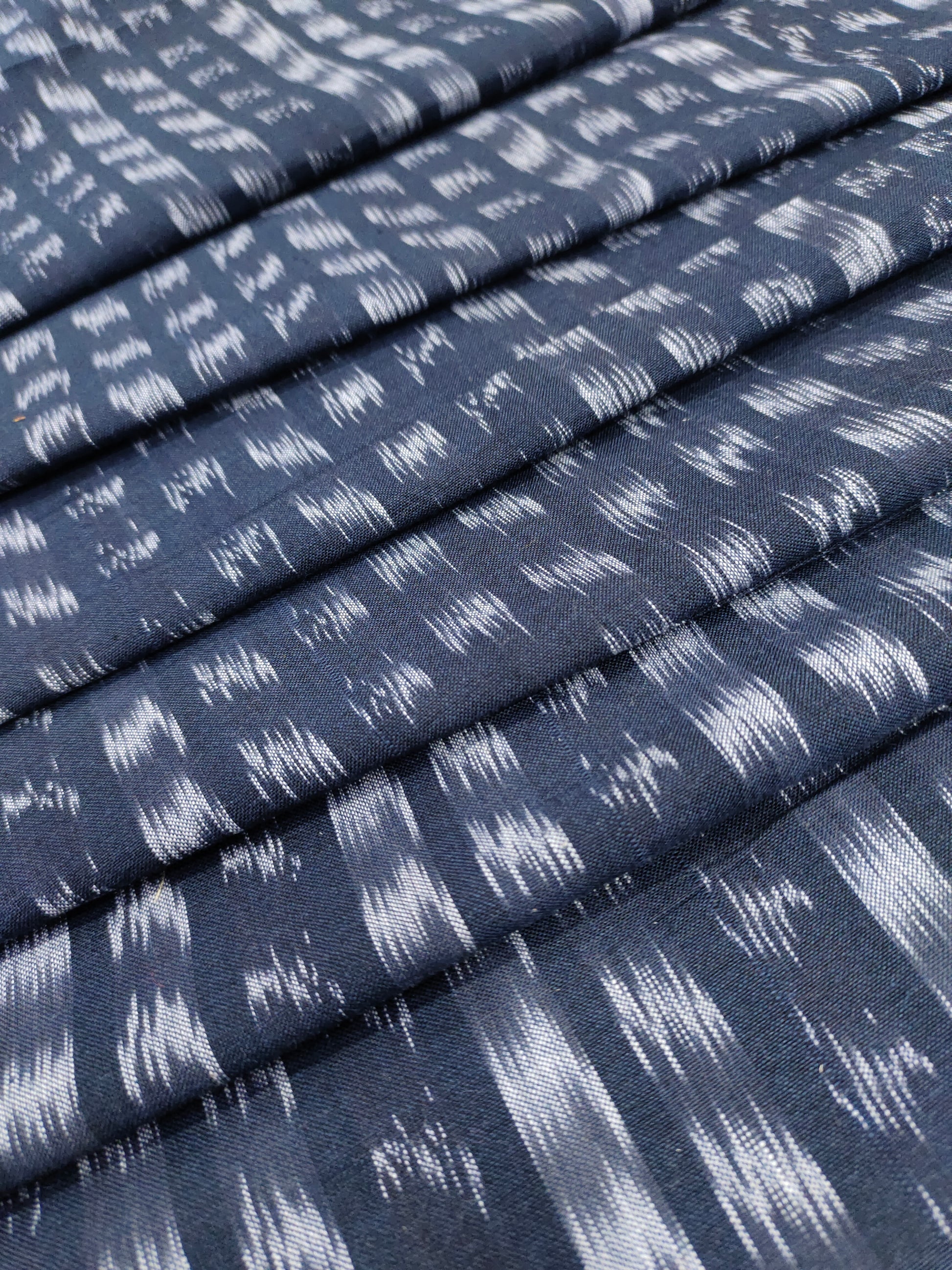 Black pure ikkat Azo free washfabric