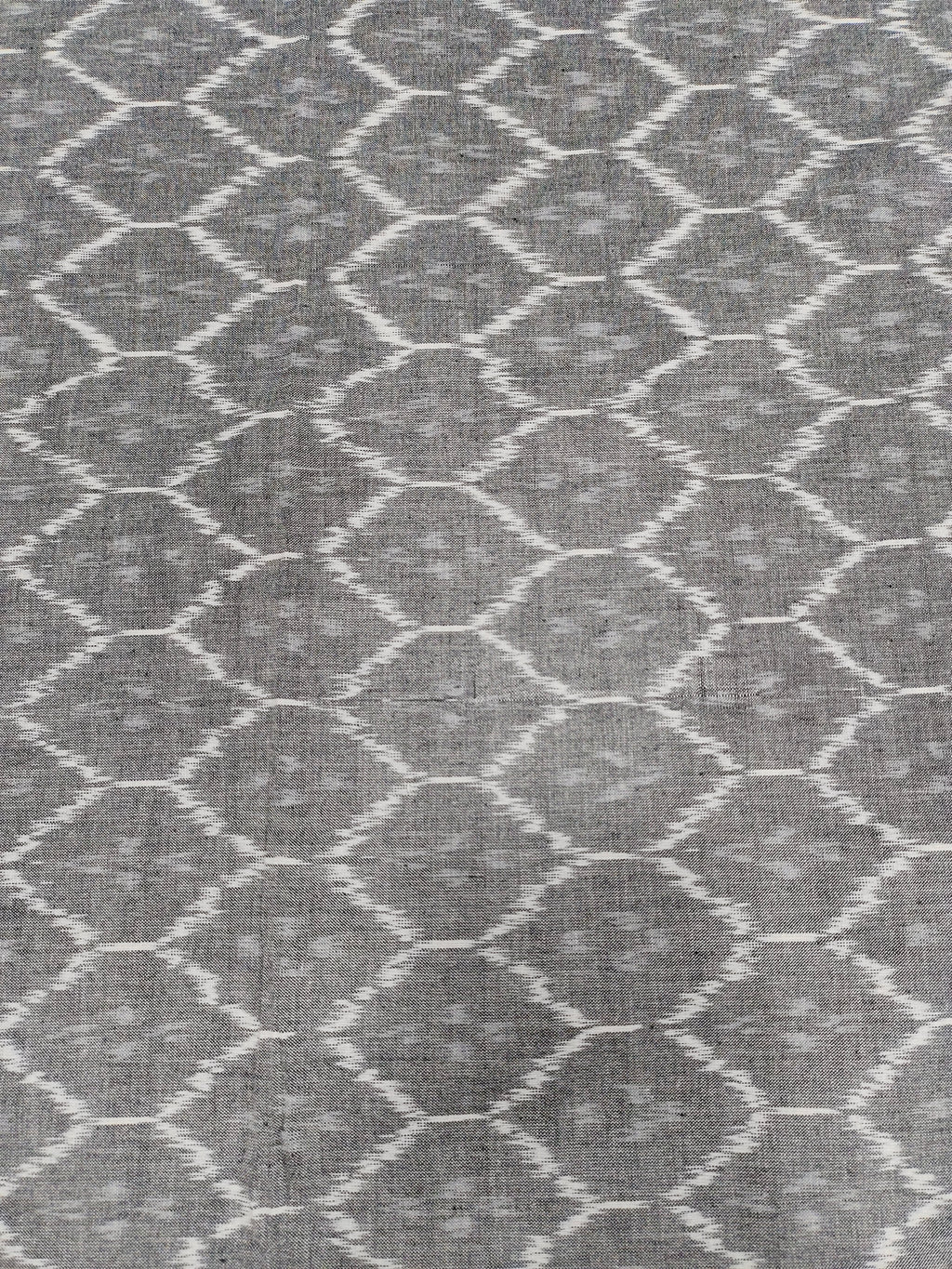 Pure ikkat grey cotton fabric Azo free wash fabric