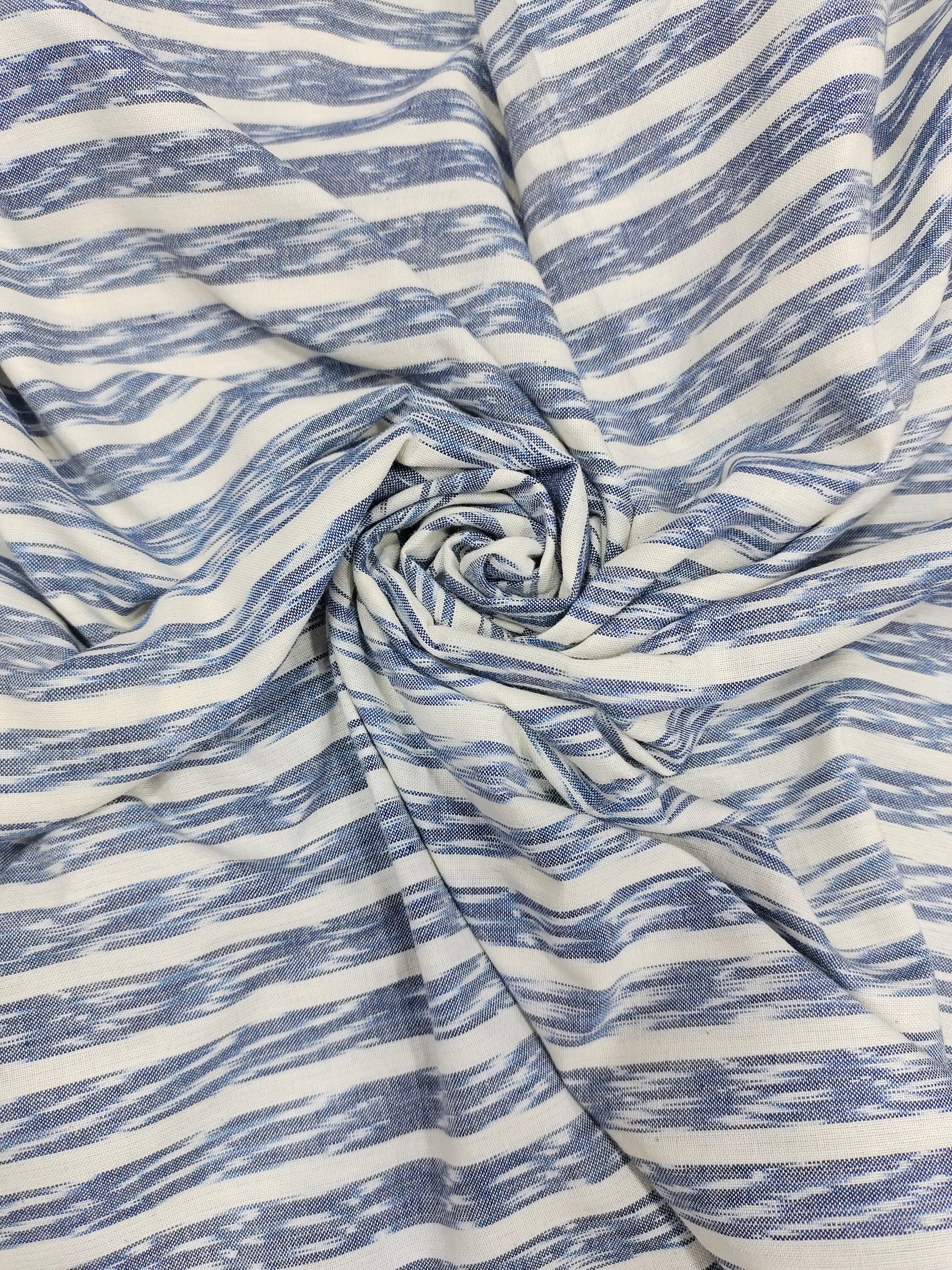 Pure ikkat off white and grey Azo free wash fabric