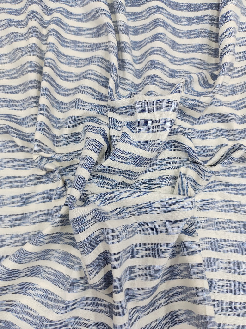 Pure ikkat off white and grey Azo free wash fabric