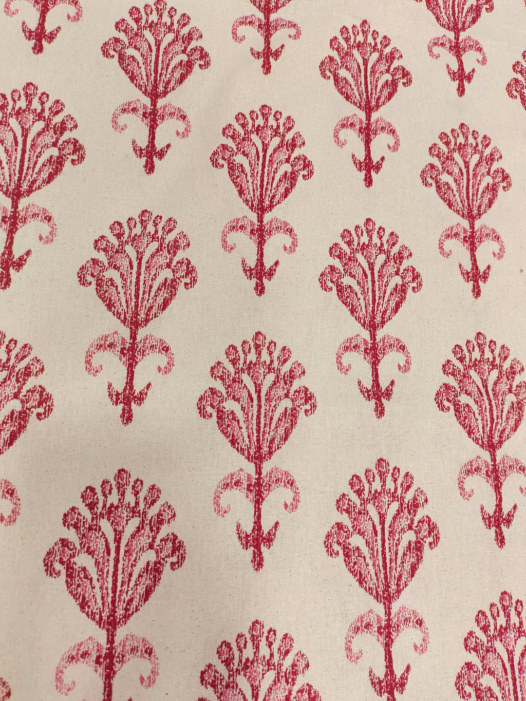 Flex cotton fabric with maroon floral print