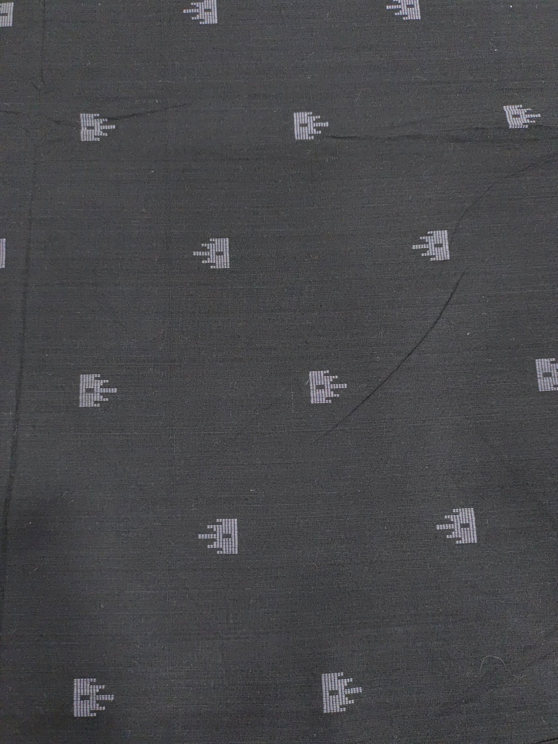 South cotton Jacqard cut butti black