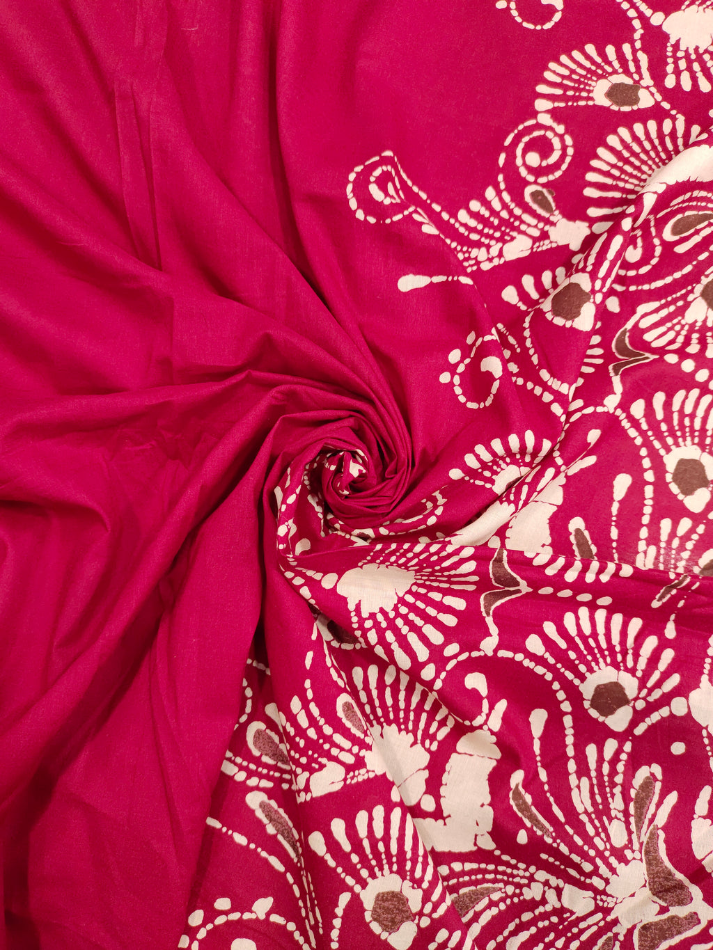 Jaipur cotton daman print on blood red color