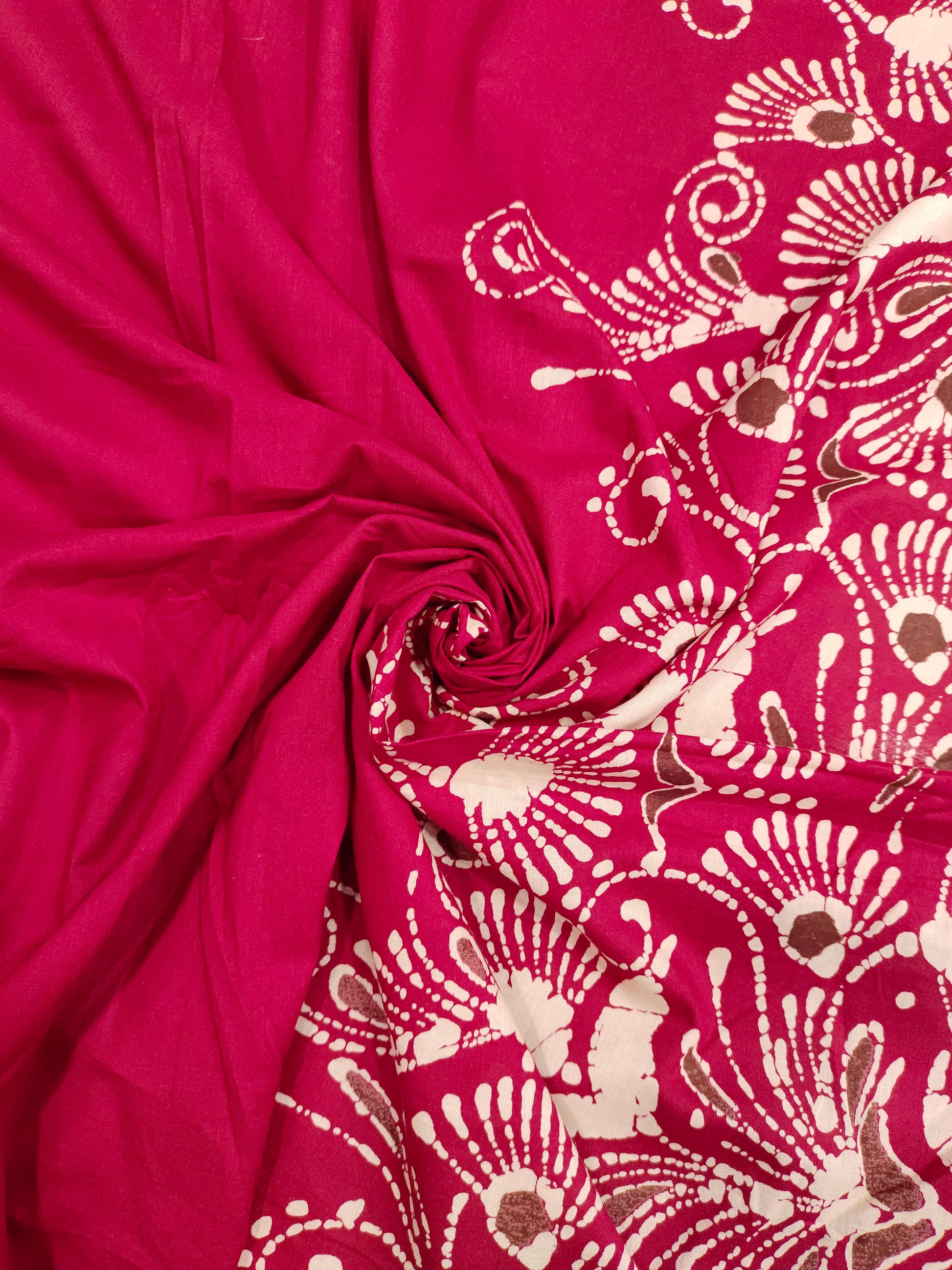 Jaipur cotton daman print on blood red color