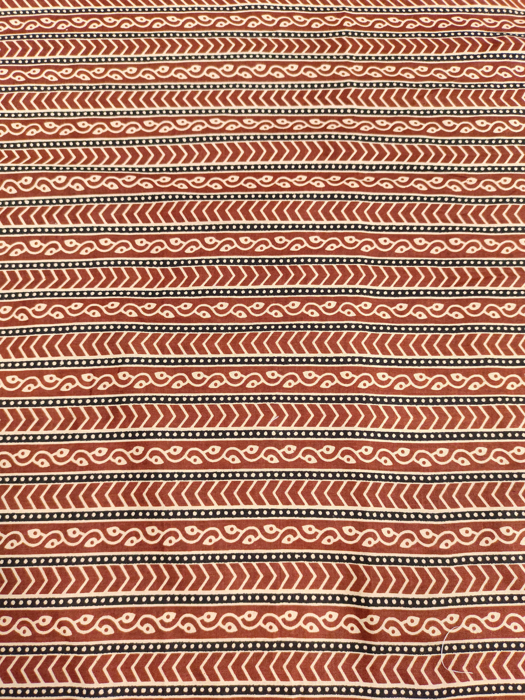 Cotton screen print fabric maroon stripes