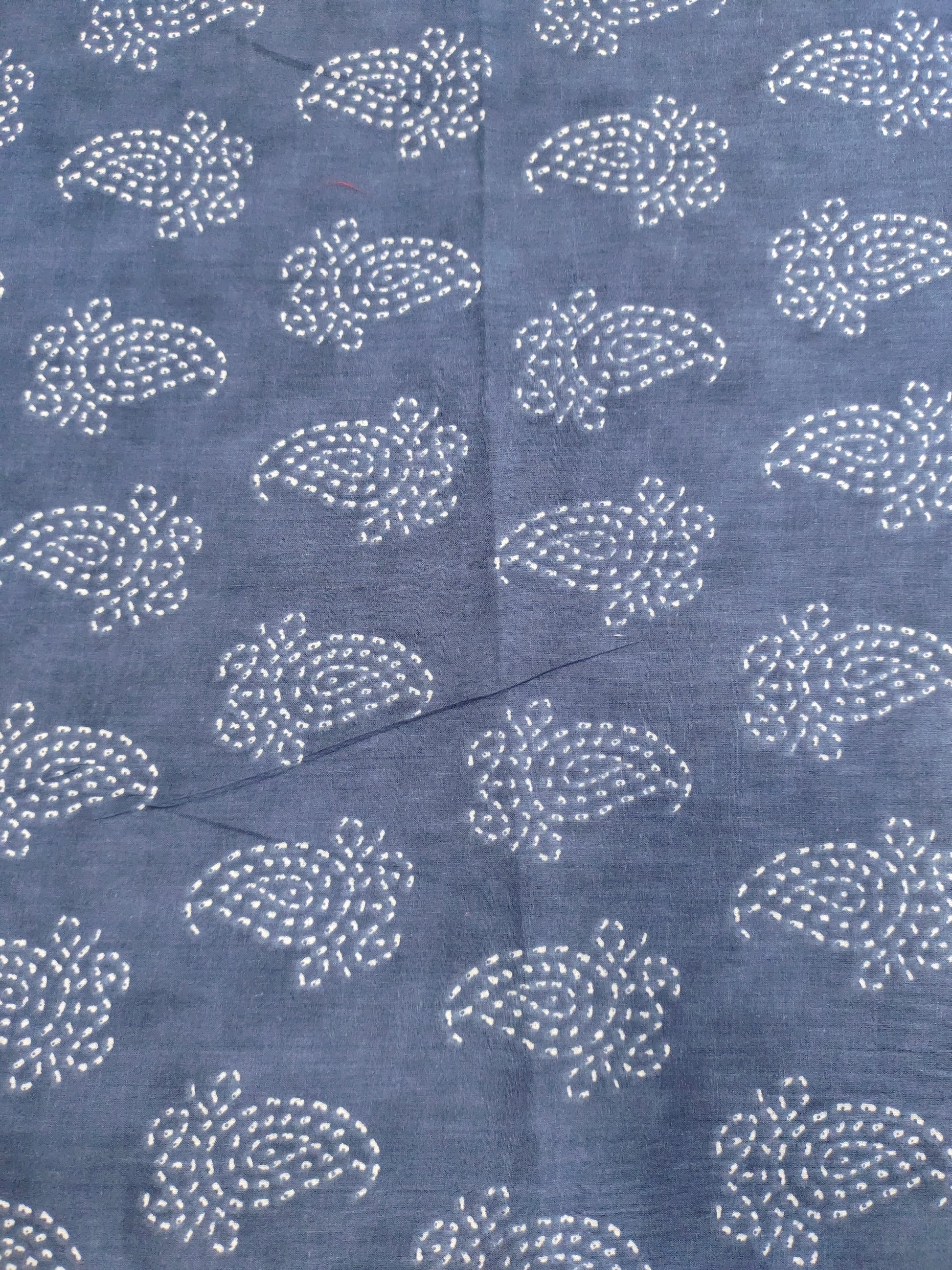 Cotton Screen Print fabric Grey color