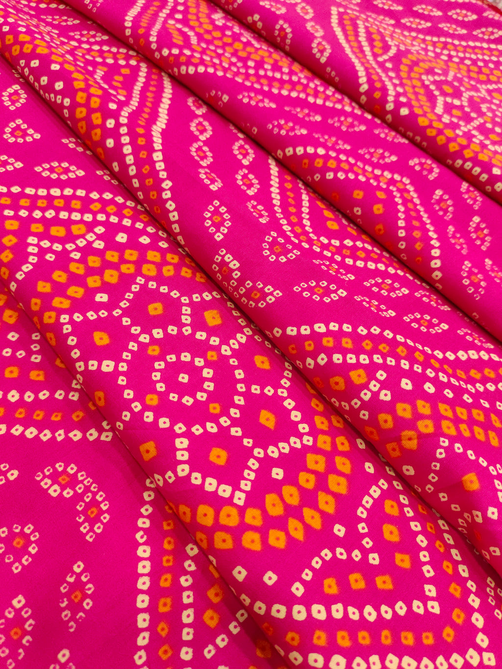 Rani color cotton Screen Print fabric