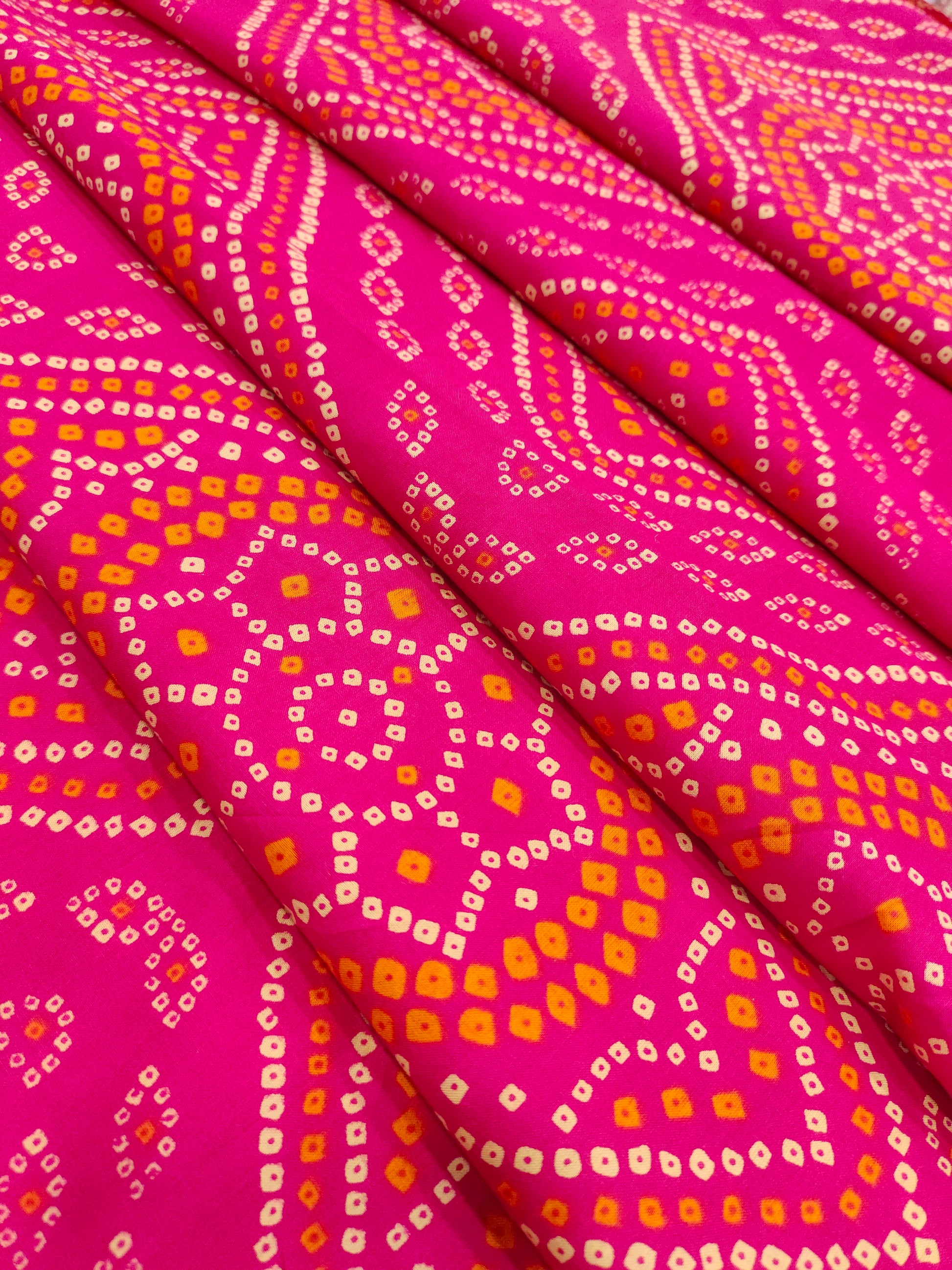 Rani color cotton Screen Print fabric