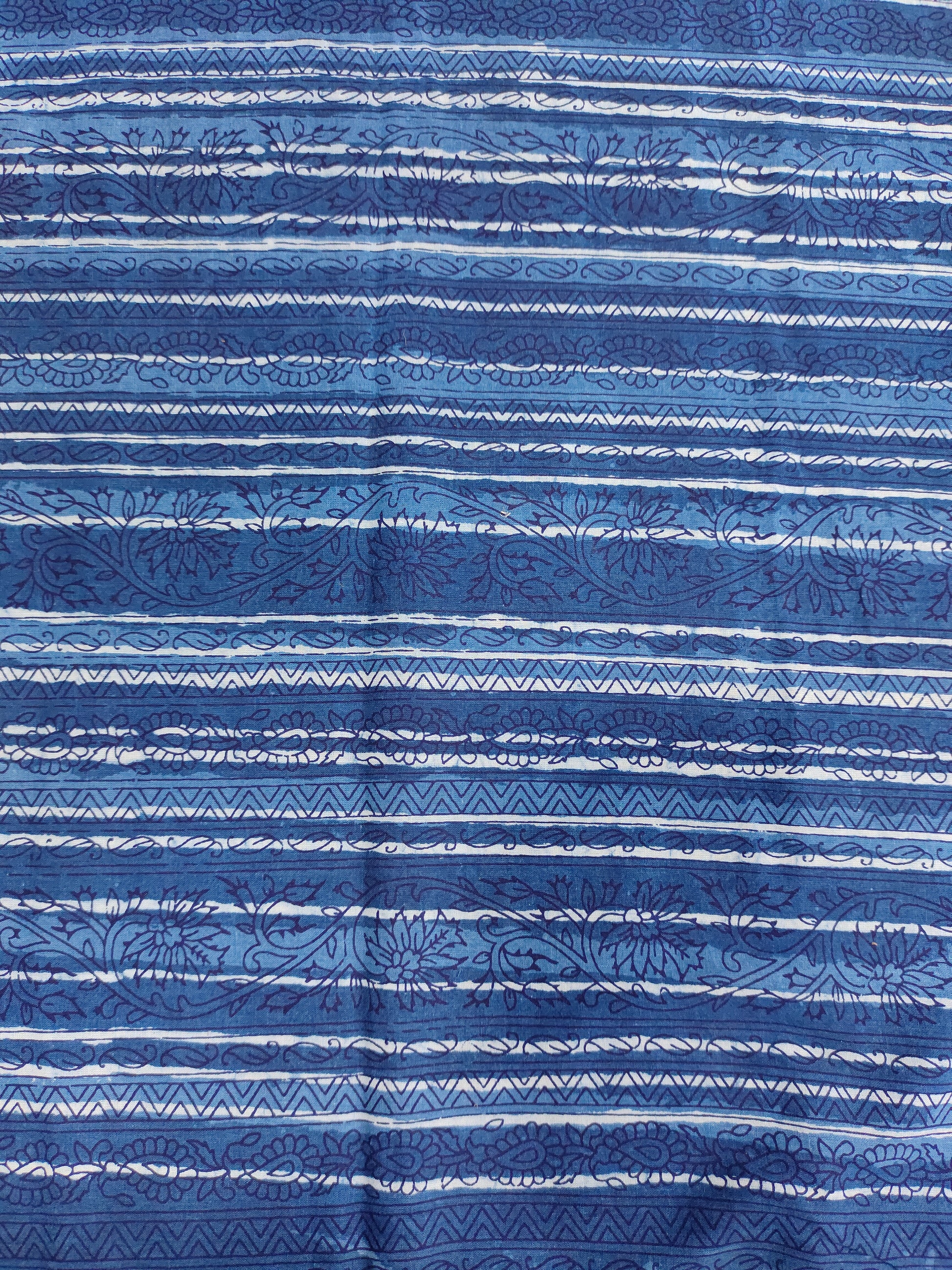 Indigo daboo hand block print fabric