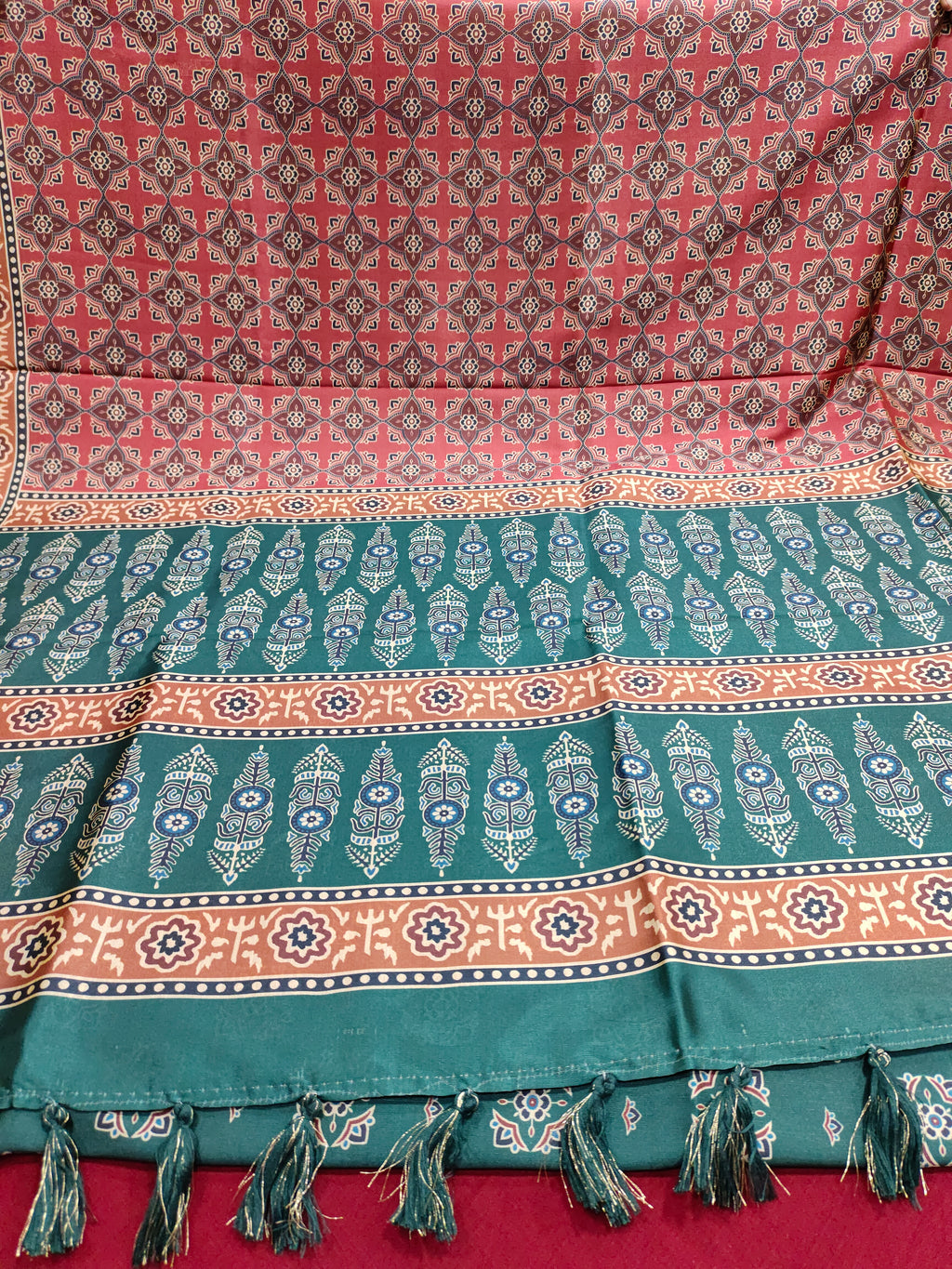 Diya silk marron in color