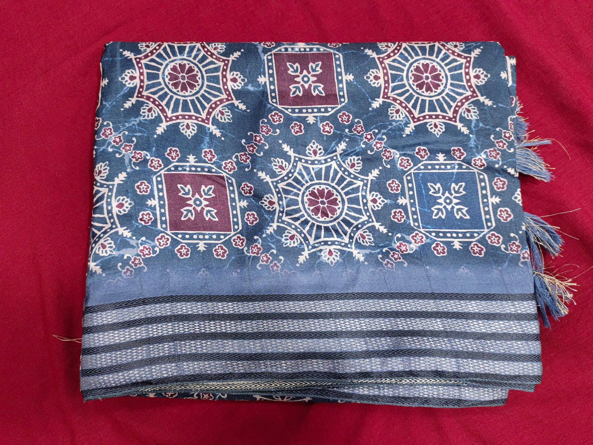 Sawan ajrak blue in color