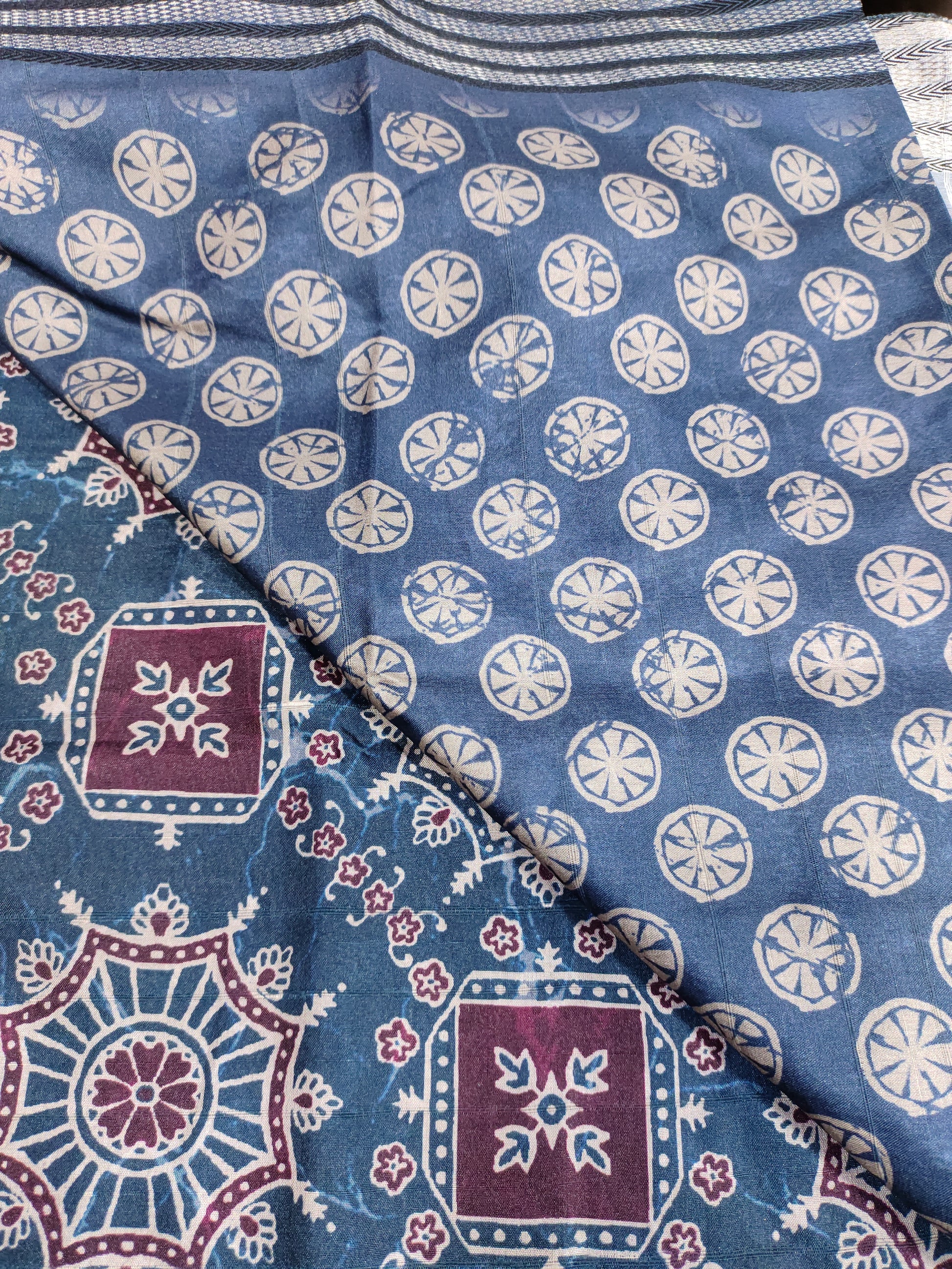 Sawan ajrak blue in color