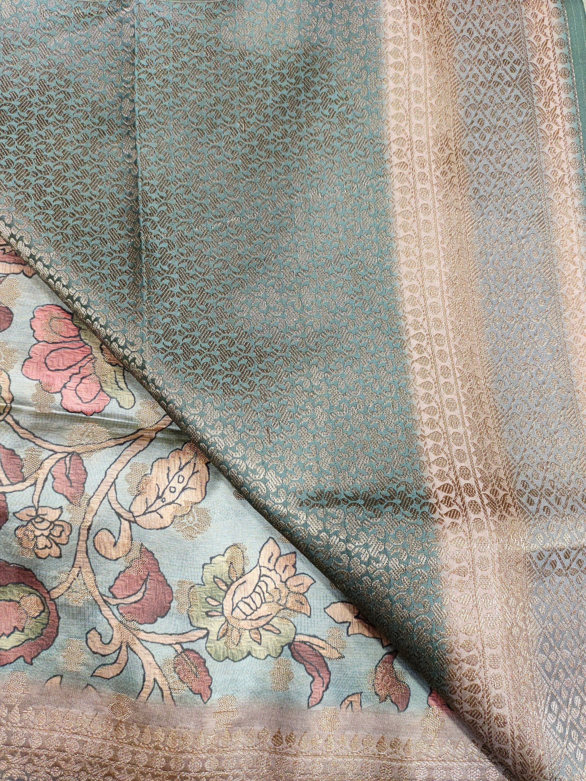 Diya silk butti rich border