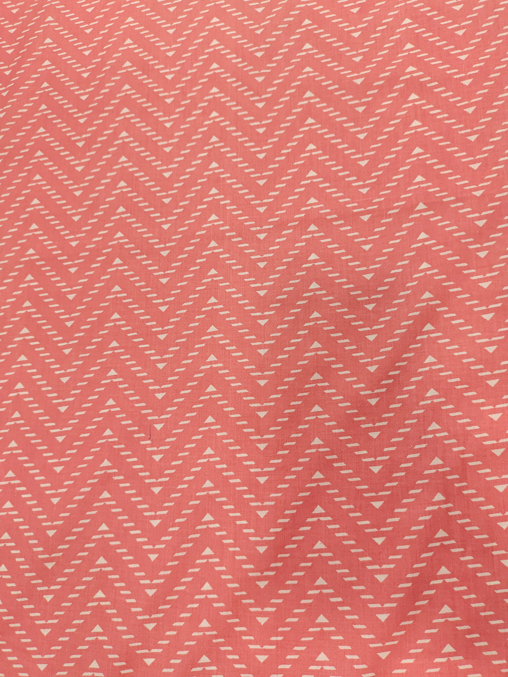 Peach cotton screen print