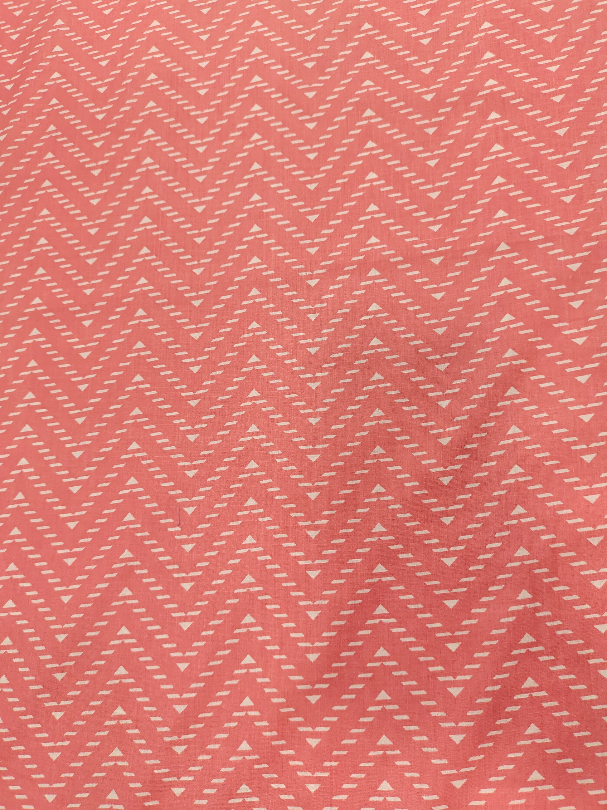 Peach cotton screen print