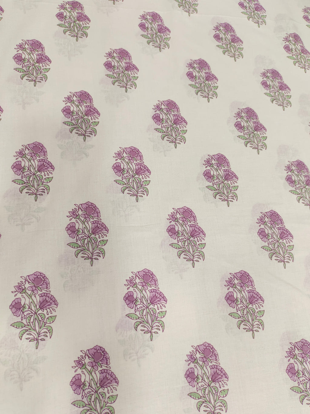 Offwhite base with purple floral print