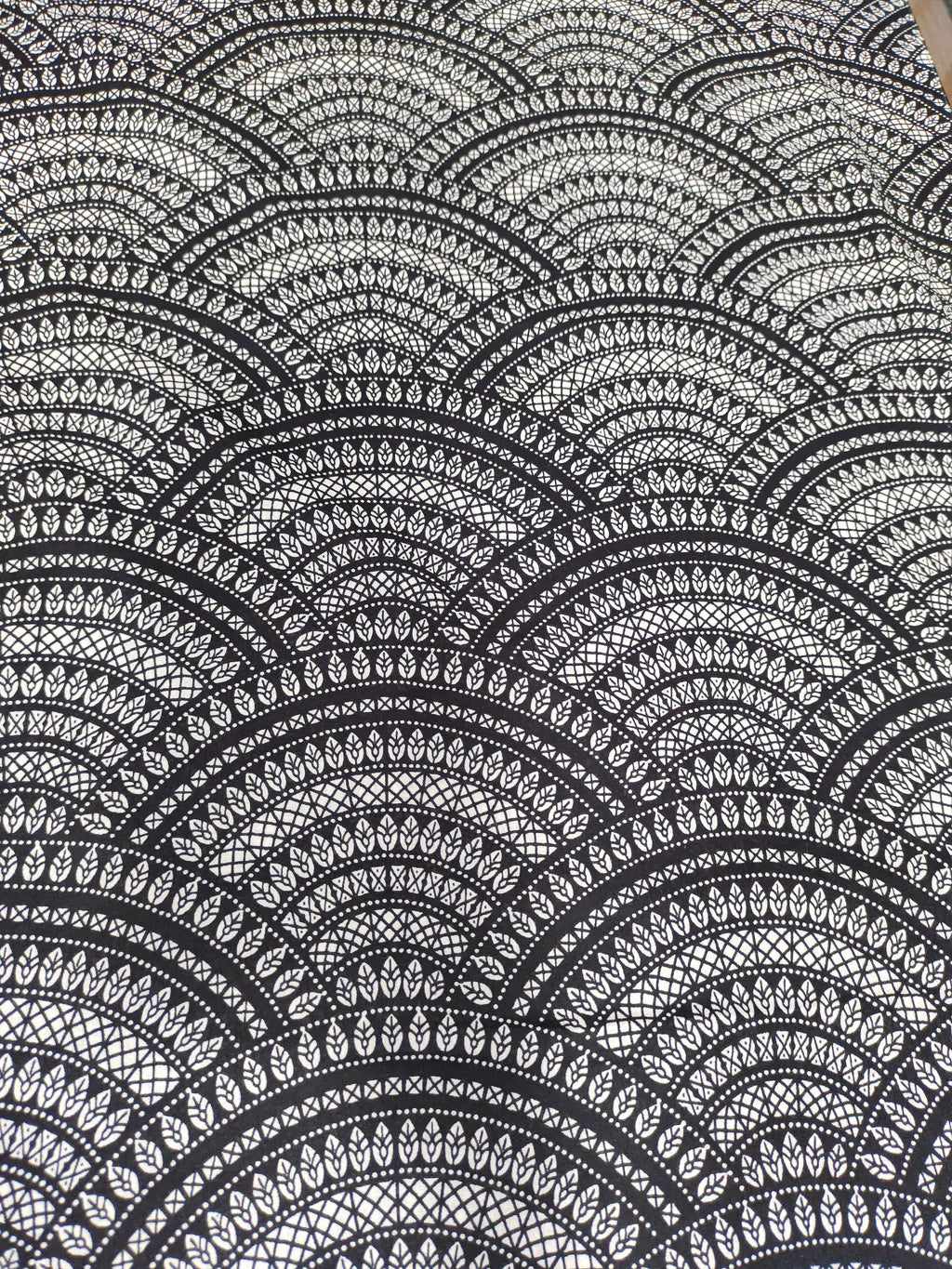 Black and white screen print