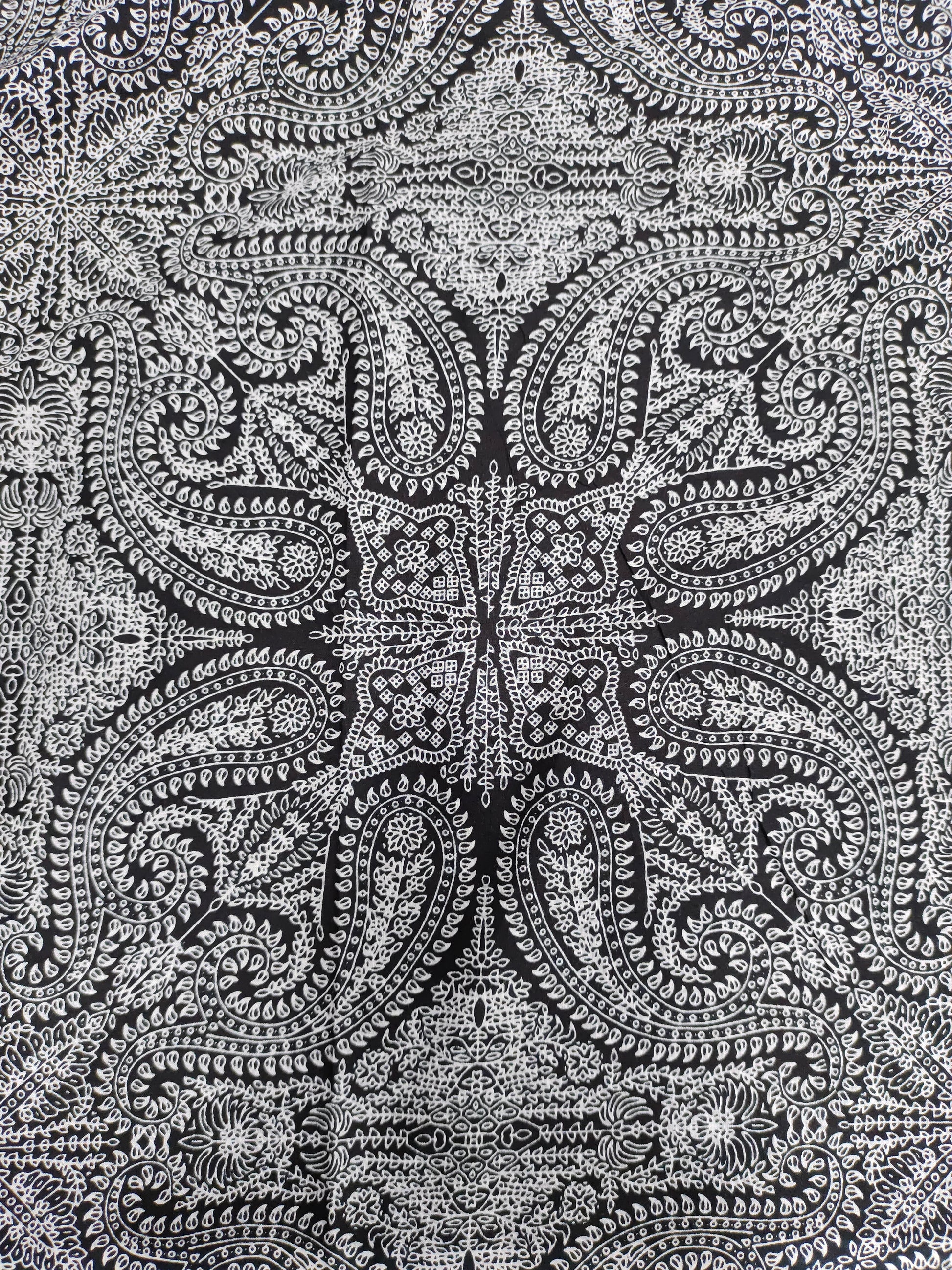 Jaipur black and white printed cotton
