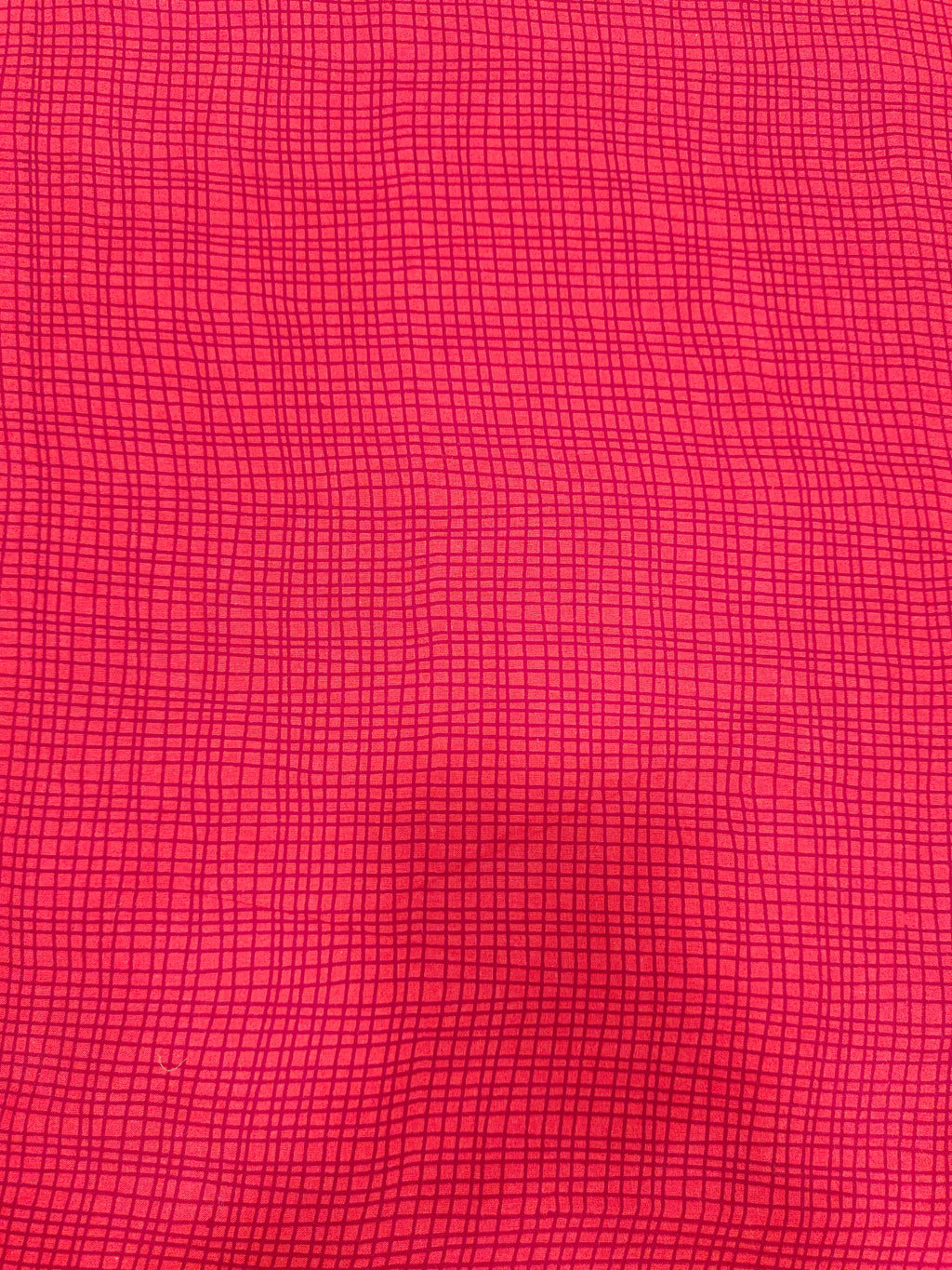 Red cotton screen with small checks