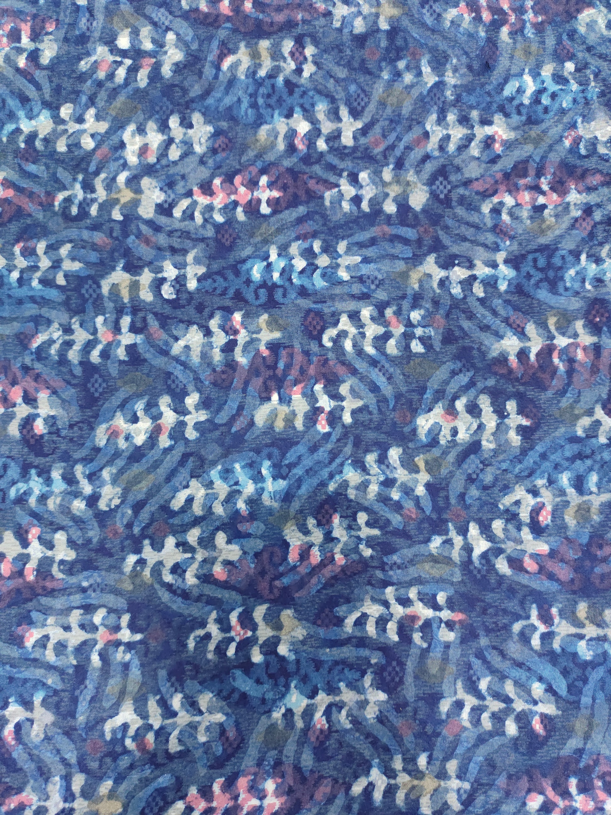 Cotton indigo hand block print with special colors.